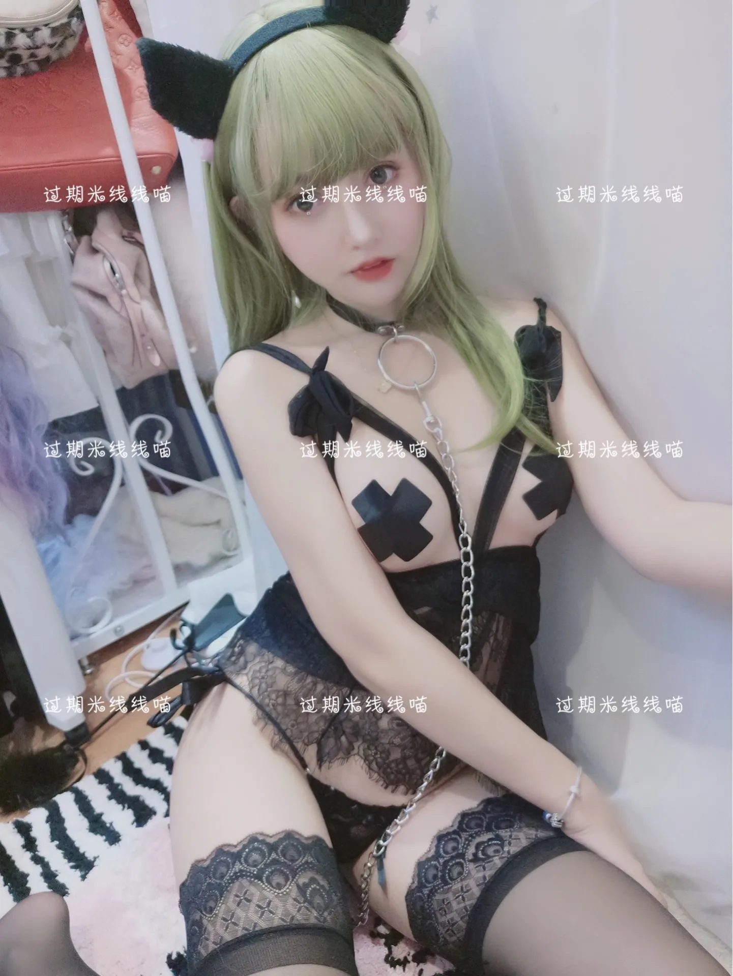 过期米线线喵 – NO.015 绿色头发 NO.0000