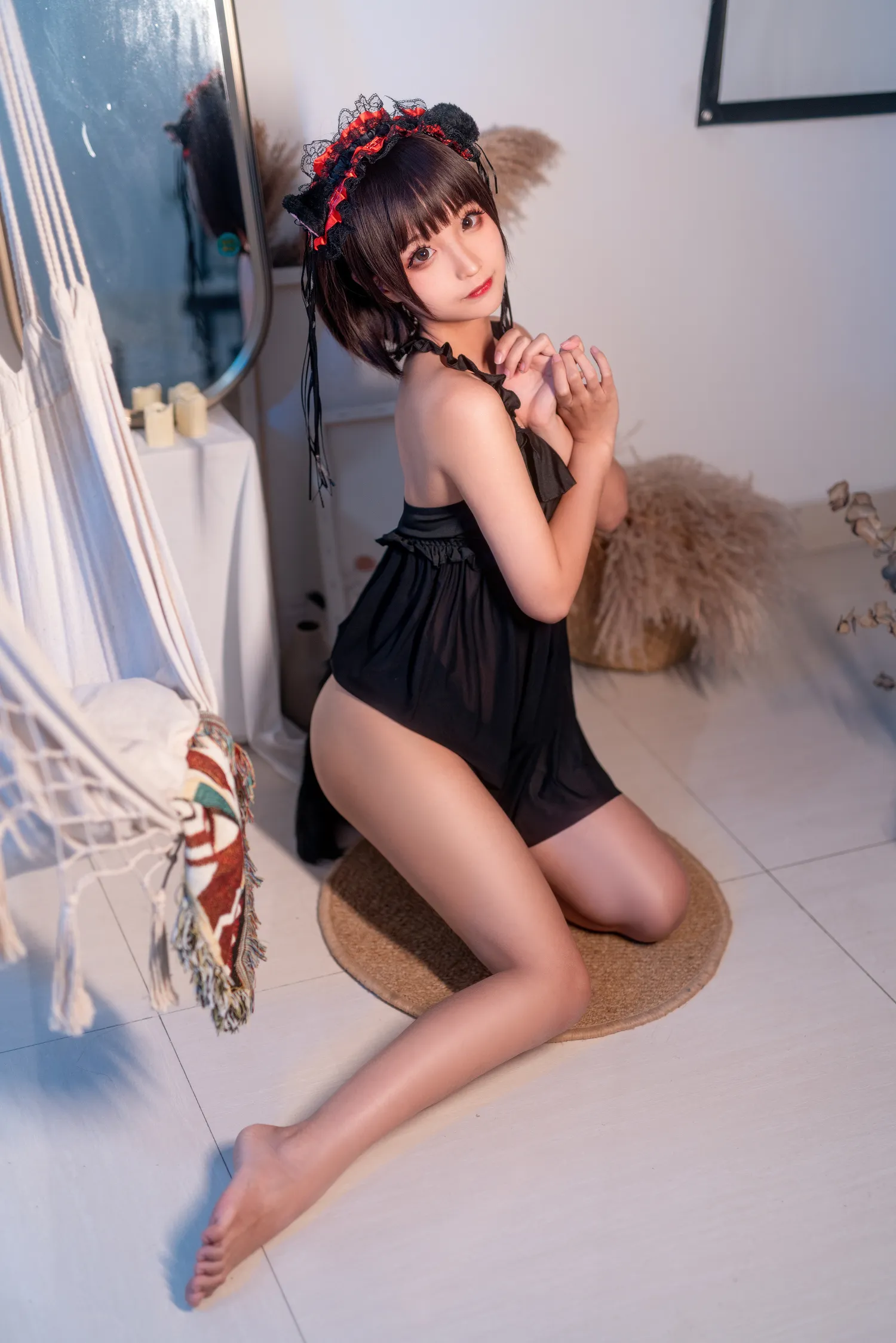 蠢沫沫 – NO.052 黑睡裙 NO.0000