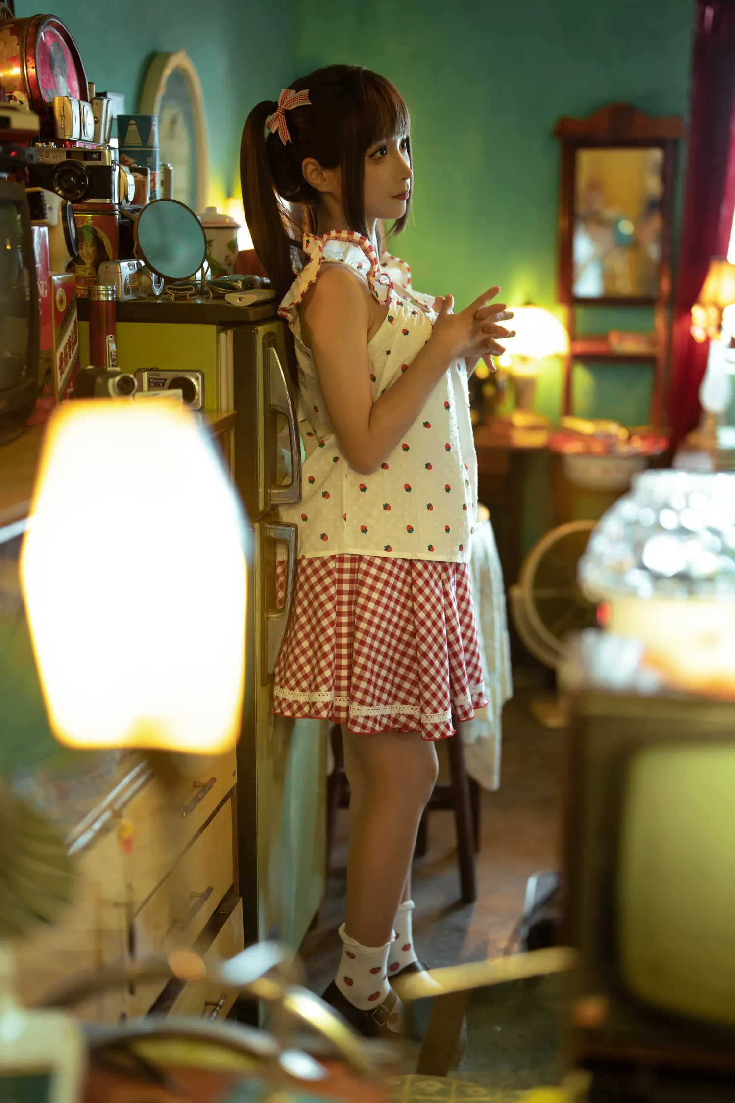 蠢沫沫 – NO.185 红格子 NO.0000