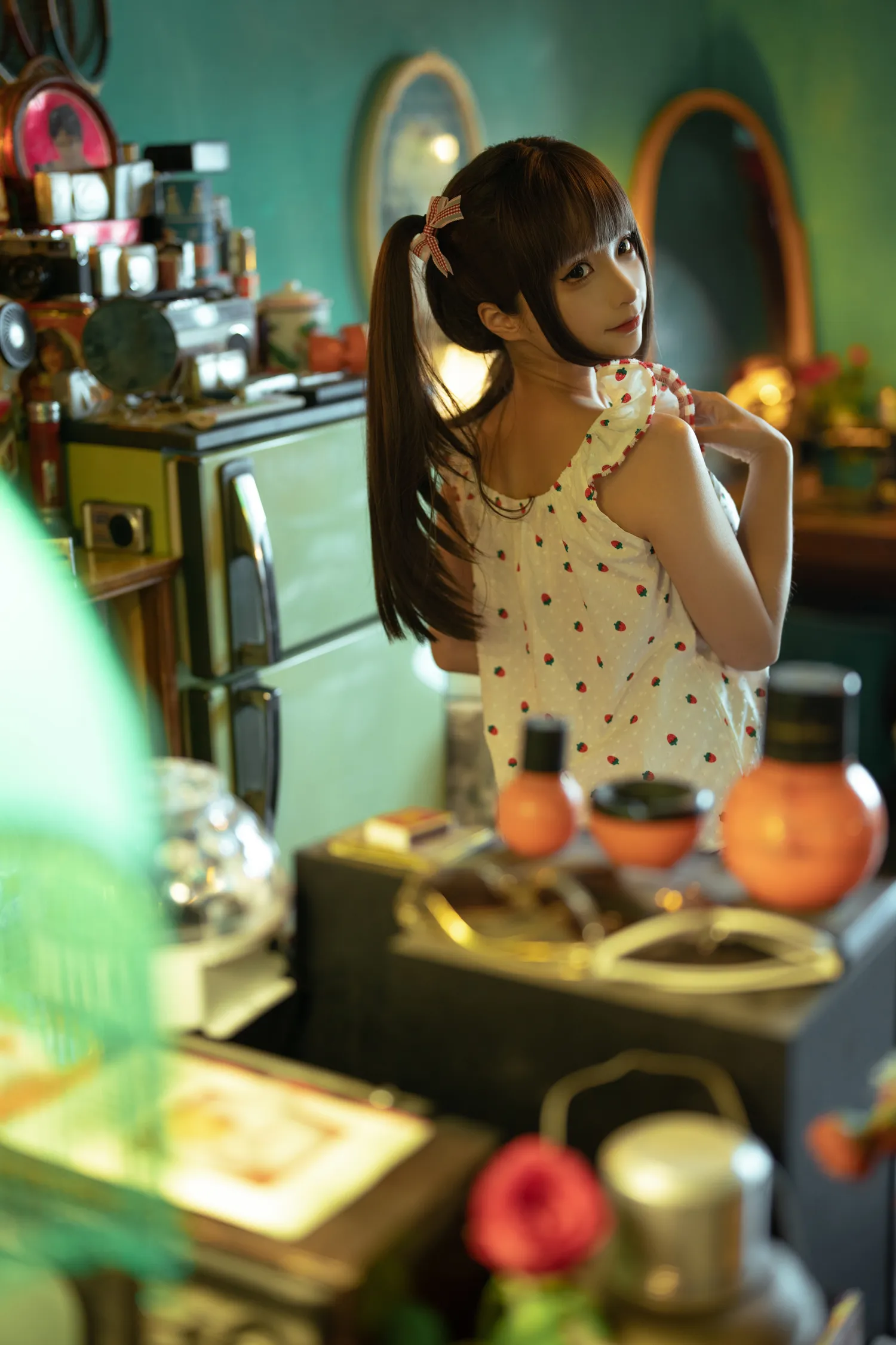 蠢沫沫 – NO.185 红格子 NO.0000
