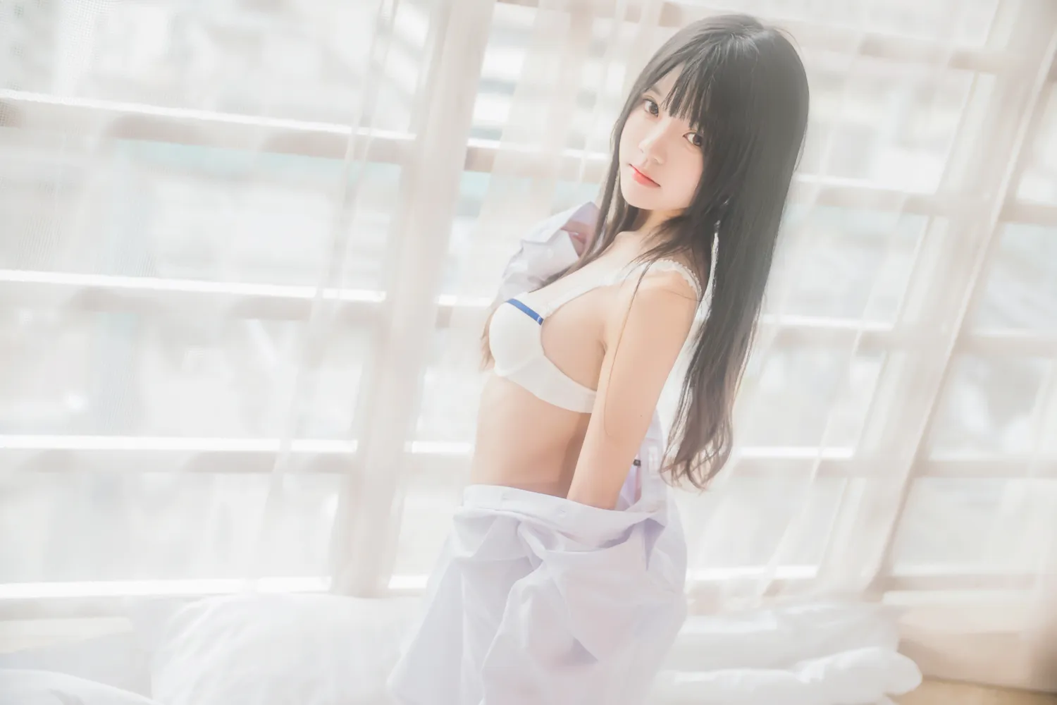 桜桃喵 – NO.001 白衬衫散发 NO.0000