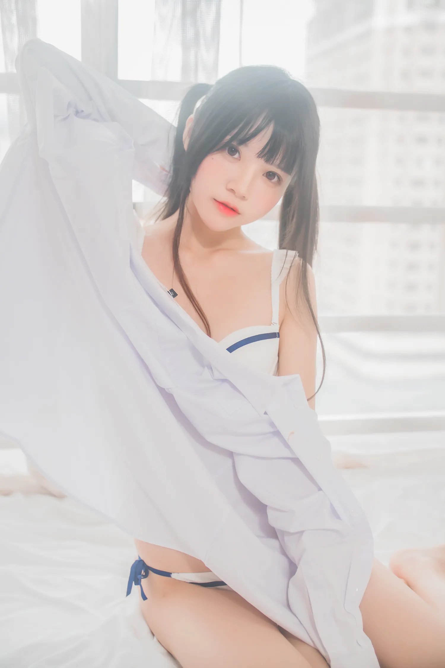 桜桃喵 – NO.002 白衬衫双马尾 NO.0000
