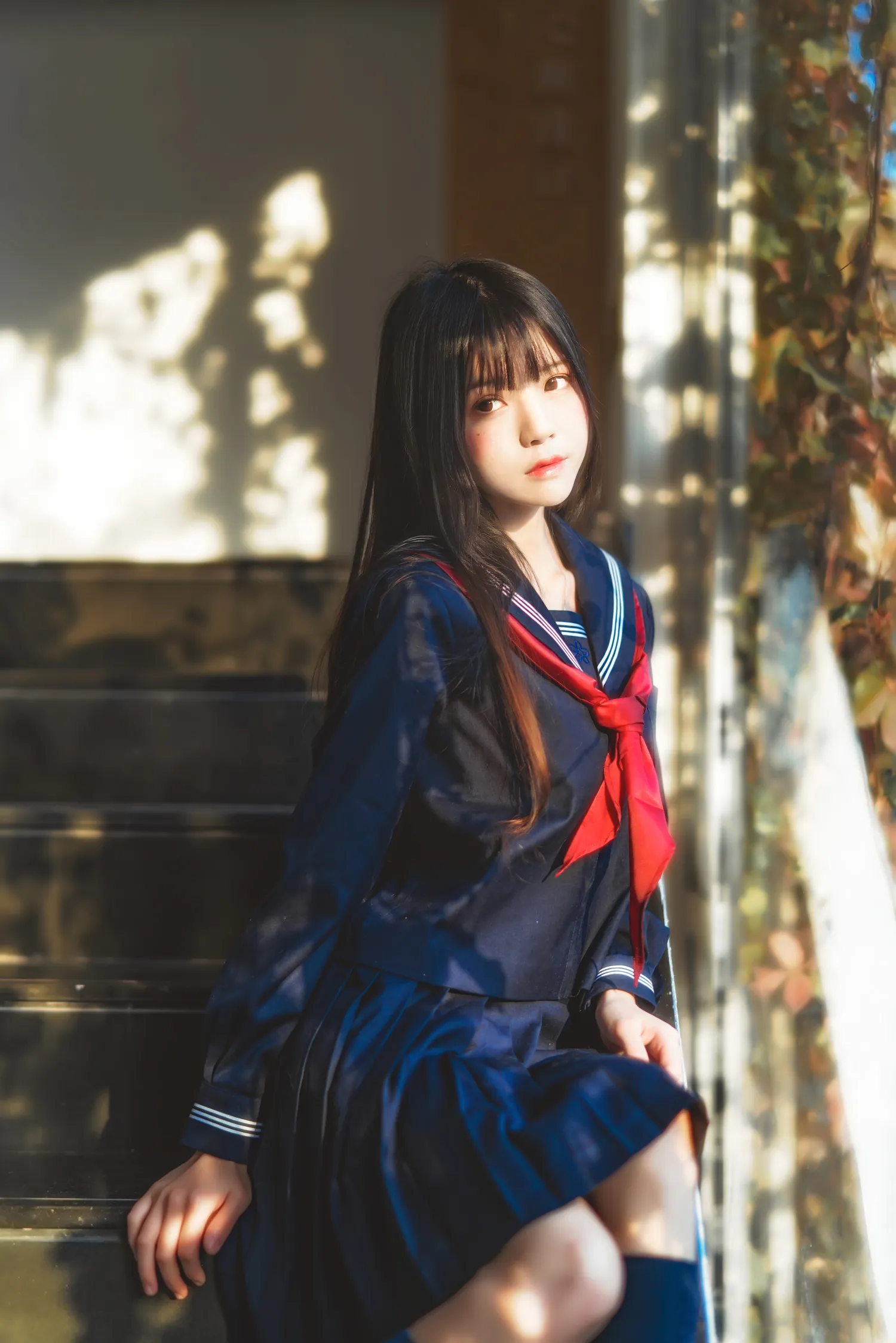 桜桃喵 – NO.012 小少女 黑色水手服 NO.0000