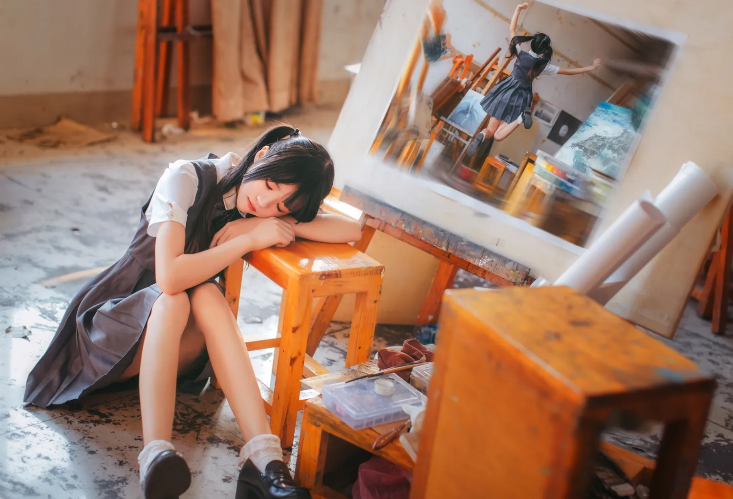 桜桃喵 – NO.020 画室少女 NO.0000
