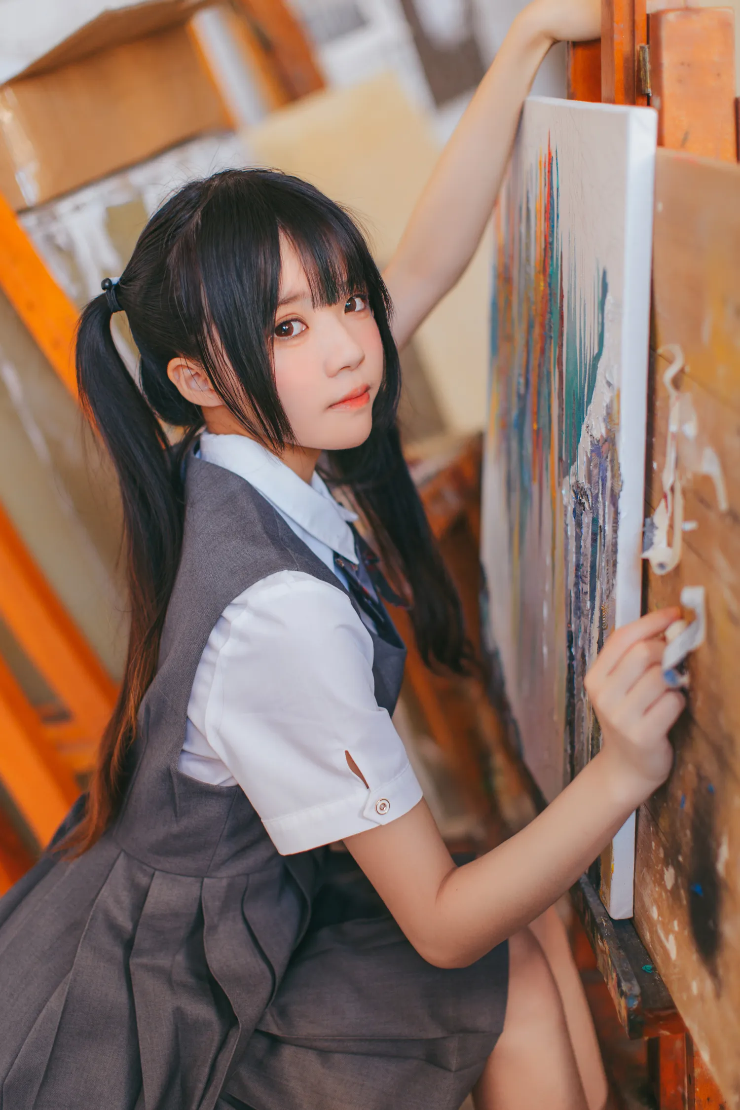 桜桃喵 – NO.020 画室少女 NO.0000