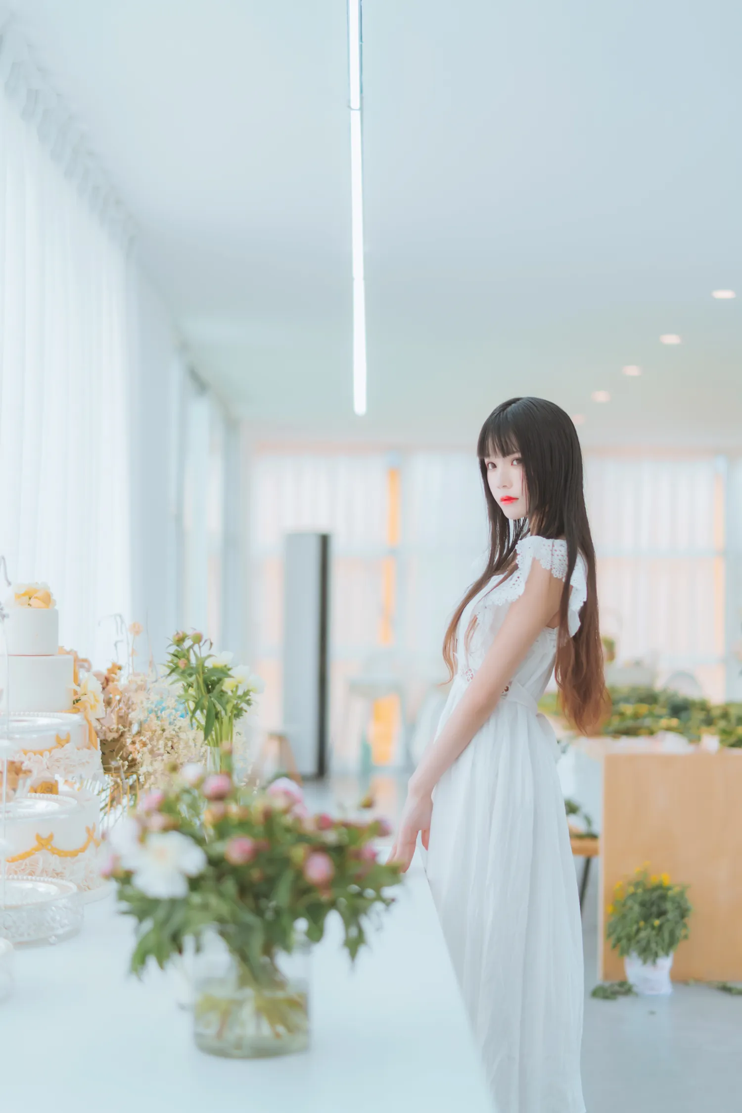 桜桃喵 – NO.098_001 白花花 NO.0000