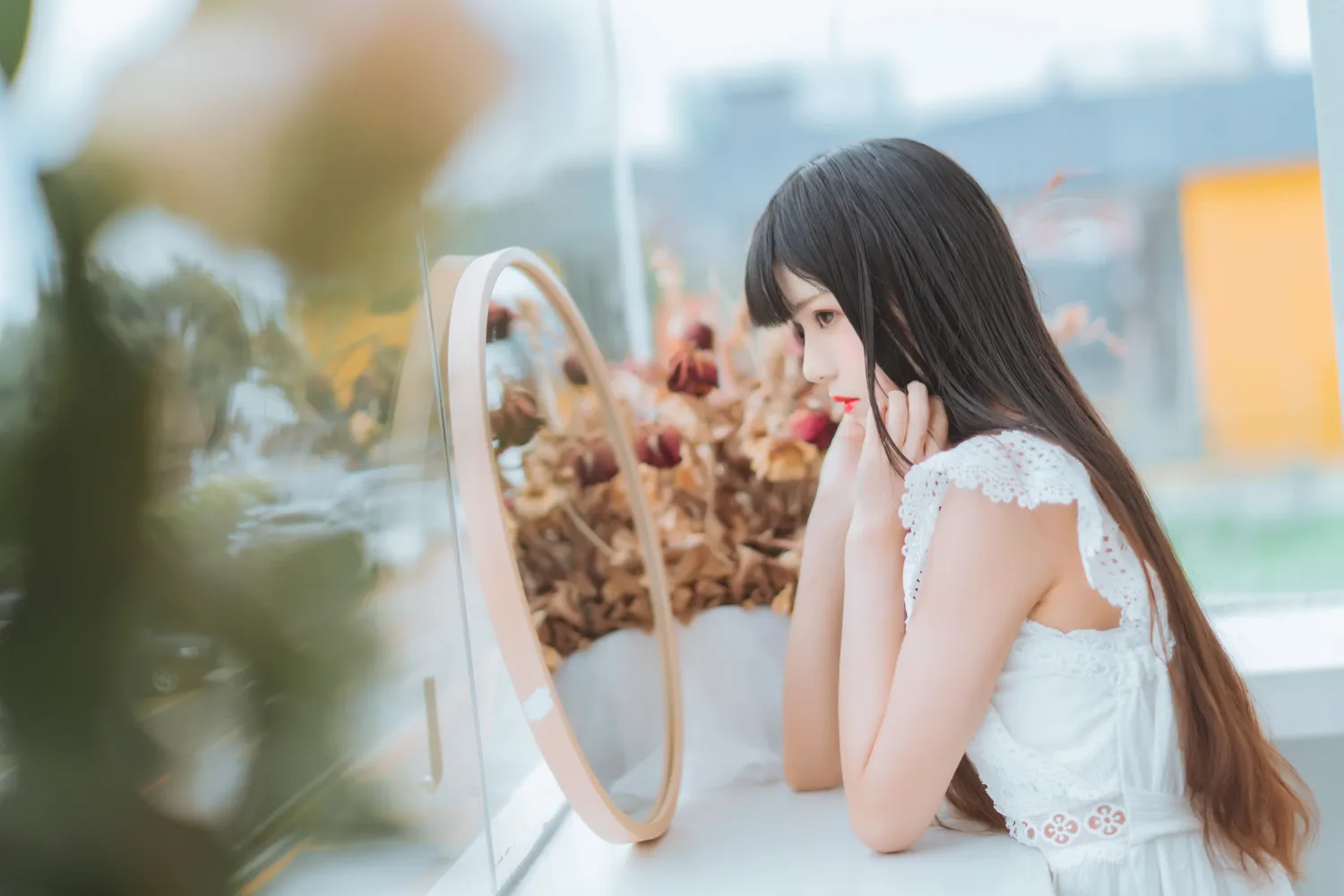 桜桃喵 – NO.098_001 白花花 NO.0000