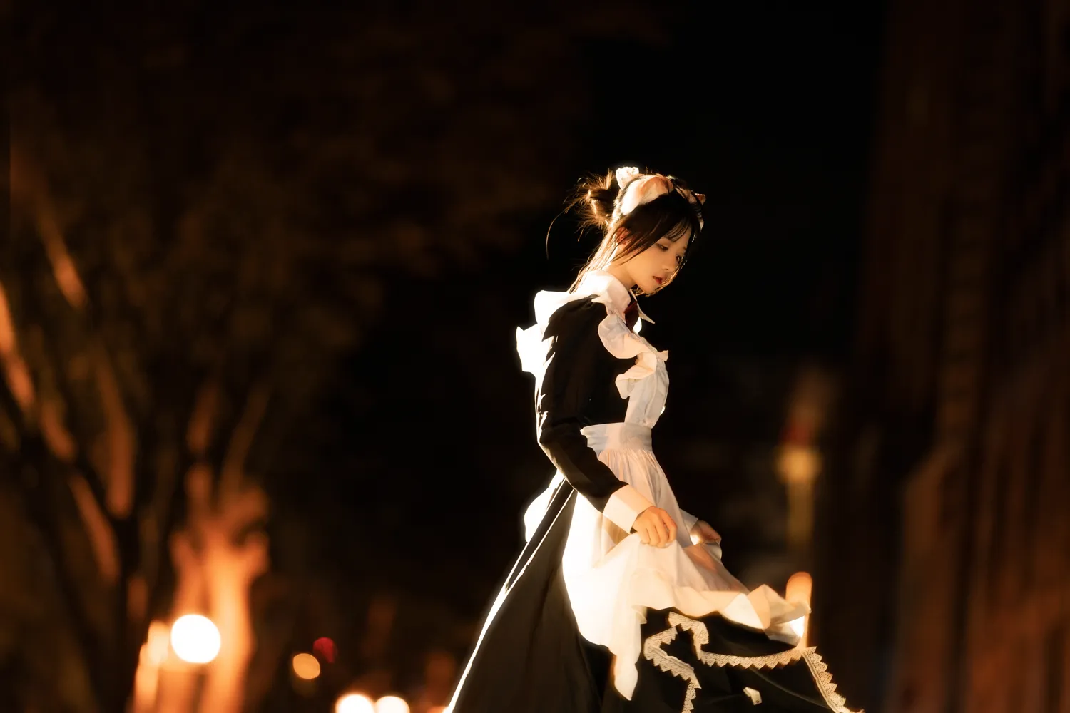 桜桃喵 – NO.110 长裙妹抖（夜） NO.0000