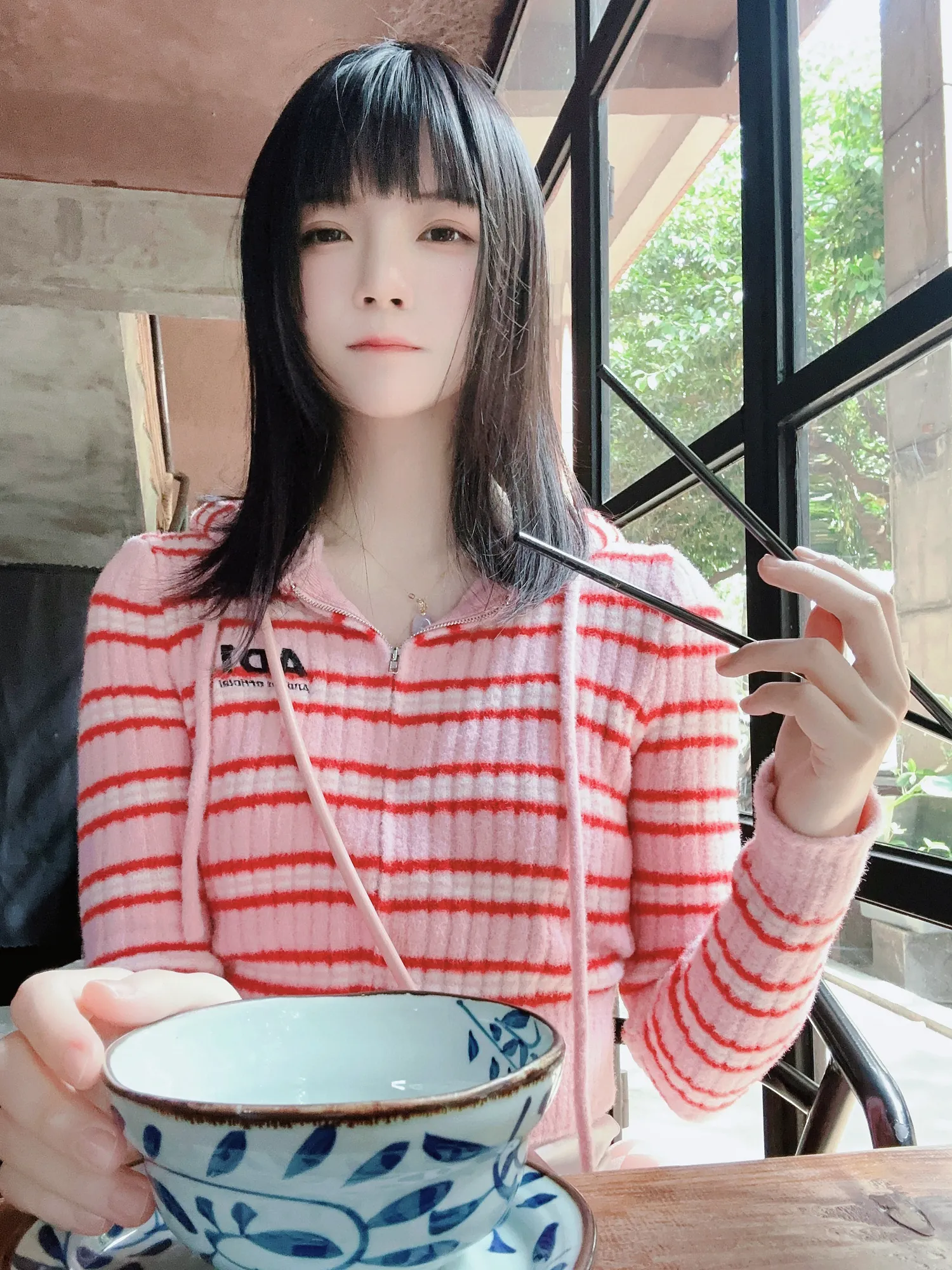 桜桃喵 – NO.164 条纹毛衣 NO.0000