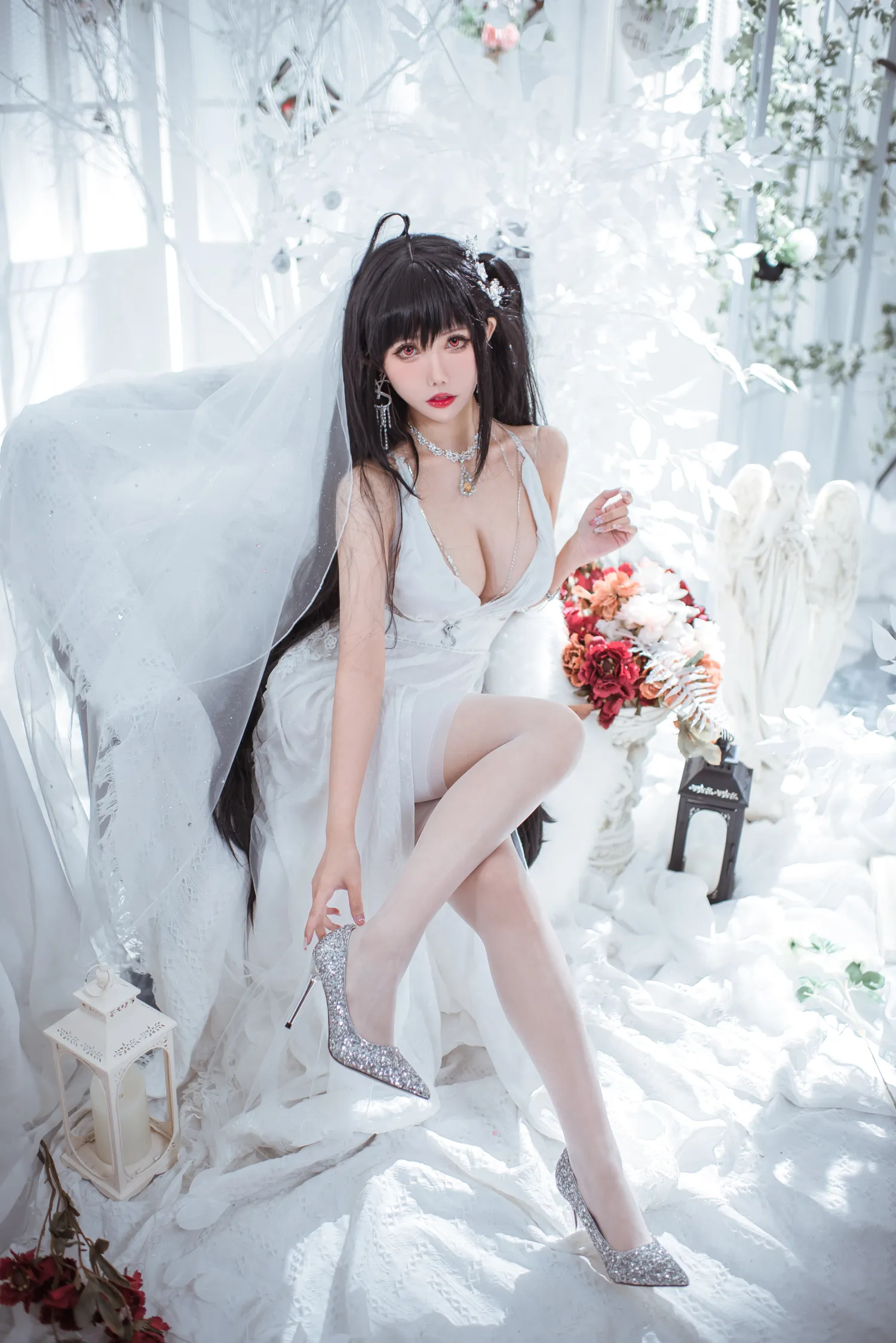 仙女月 NO.001 大凤纯白婚纱 NO.0000
