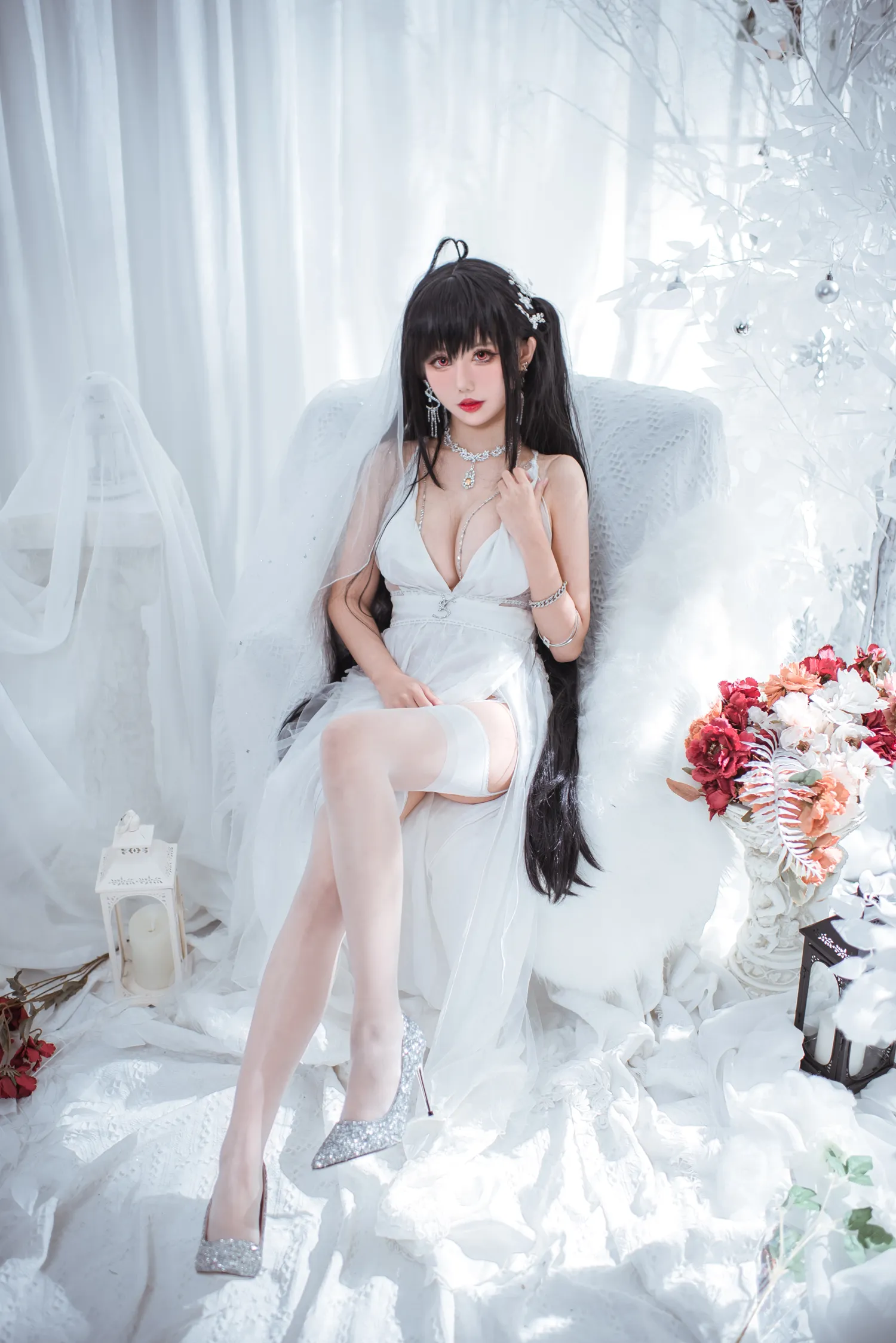 仙女月 NO.001 大凤纯白婚纱 NO.0000