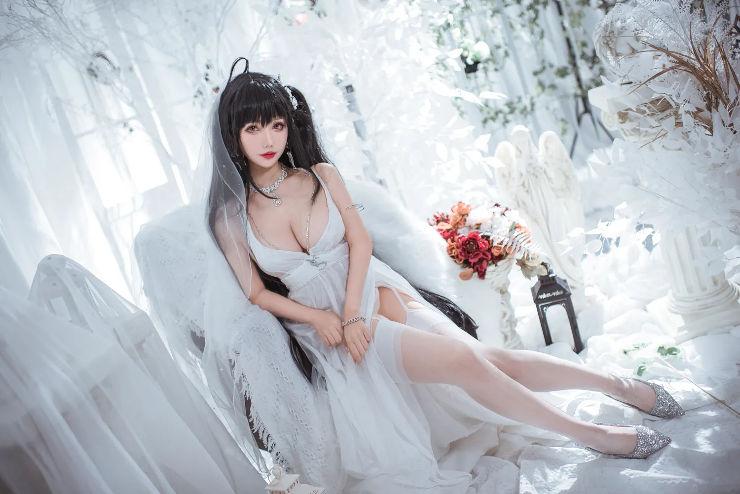 仙女月 NO.001 大凤纯白婚纱 NO.0000
