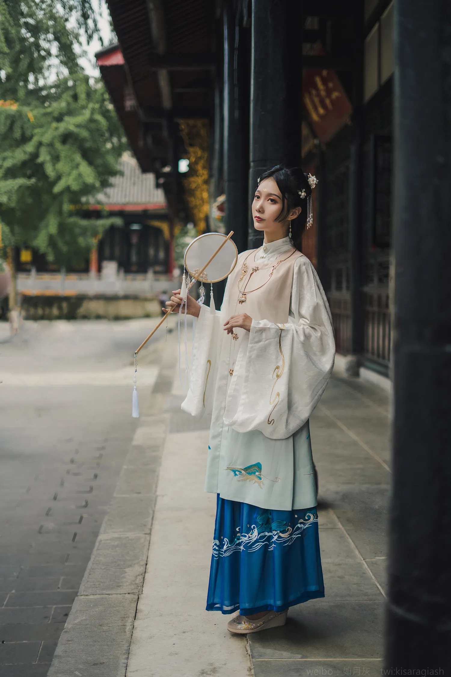 如月灰 NO.005 汉服 大慈寺外景 NO.0000