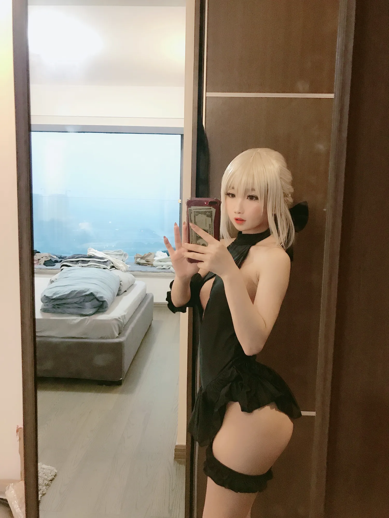 鬼畜瑶在不在 NO.013 黑呆泳装自拍 NO.0000