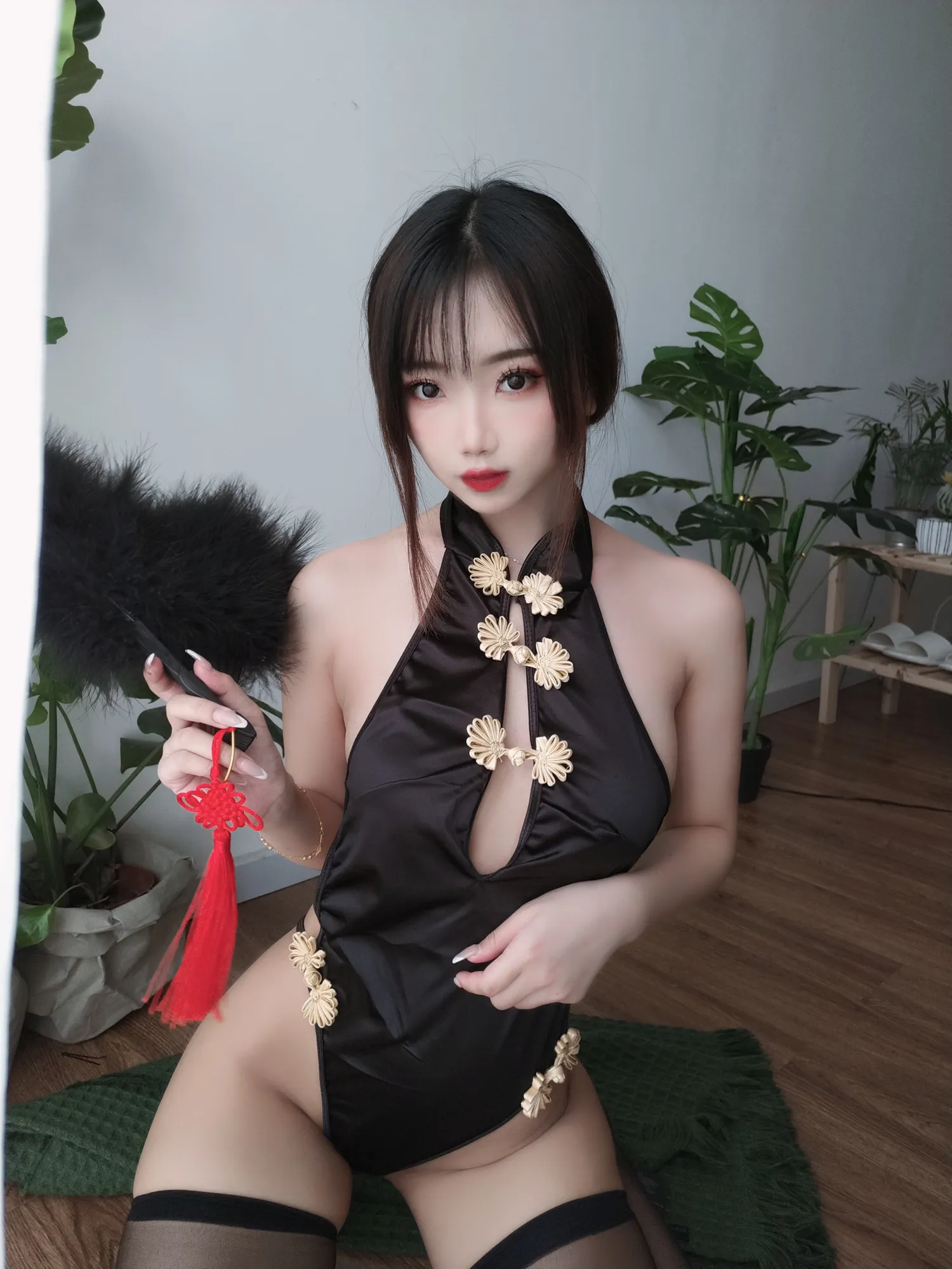 鬼畜瑶在不在 NO.014 黑色短款旗袍 NO.0000