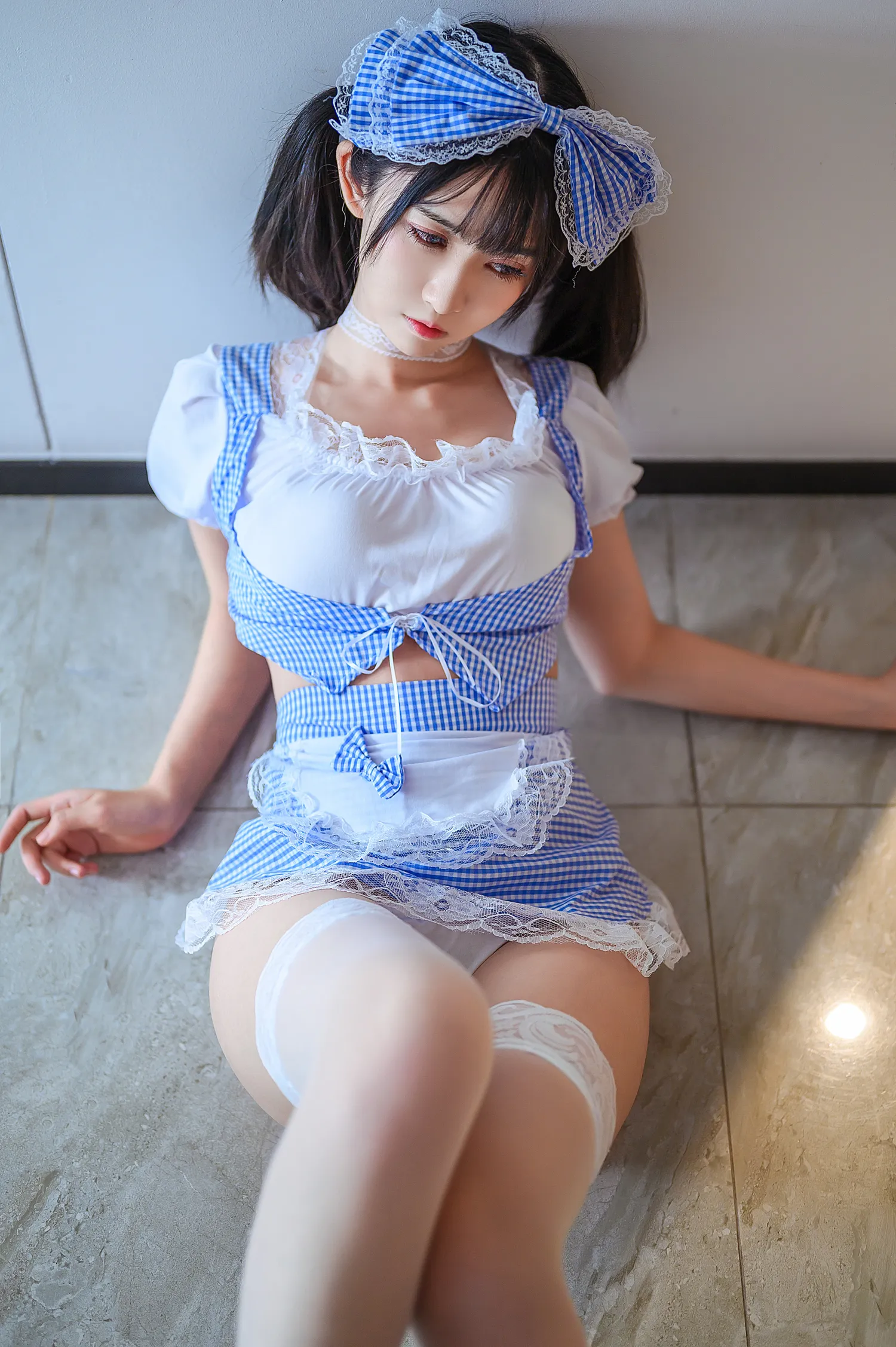 鳗鱼霏儿 NO.085 蓝白女仆 NO.0000
