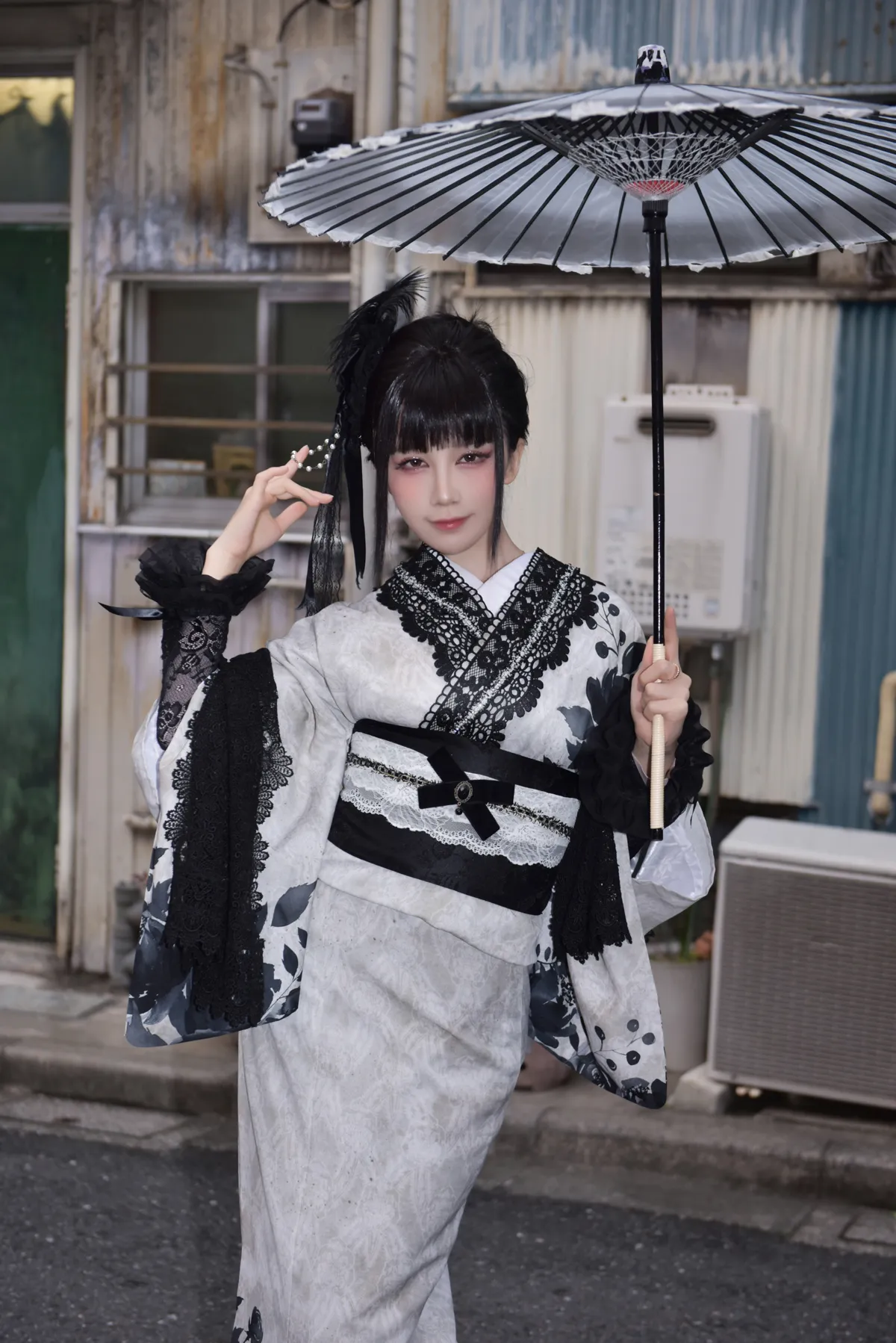 水淼Aqua NO.219 Black Lace Kimono NO.0000