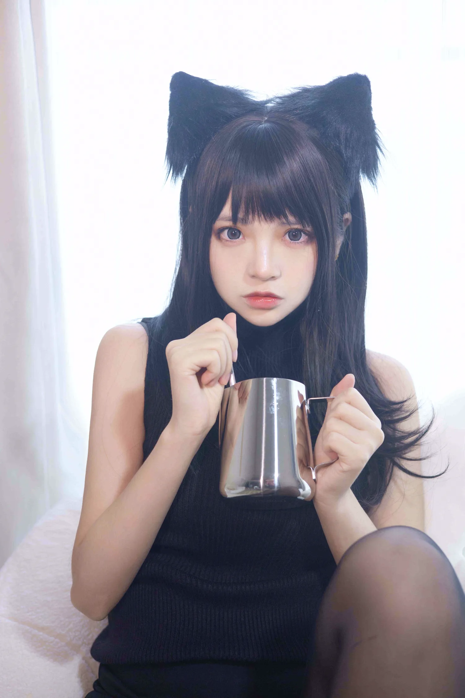 疯猫ss NO.112 黑毛衣少女 NO.0000