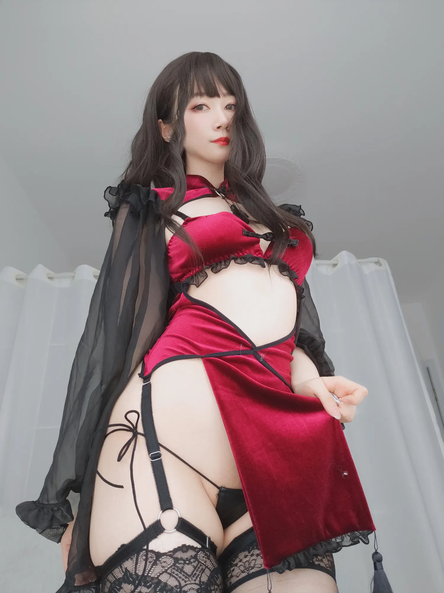 白银81 NO.041 红丝绒旗袍 NO.0000