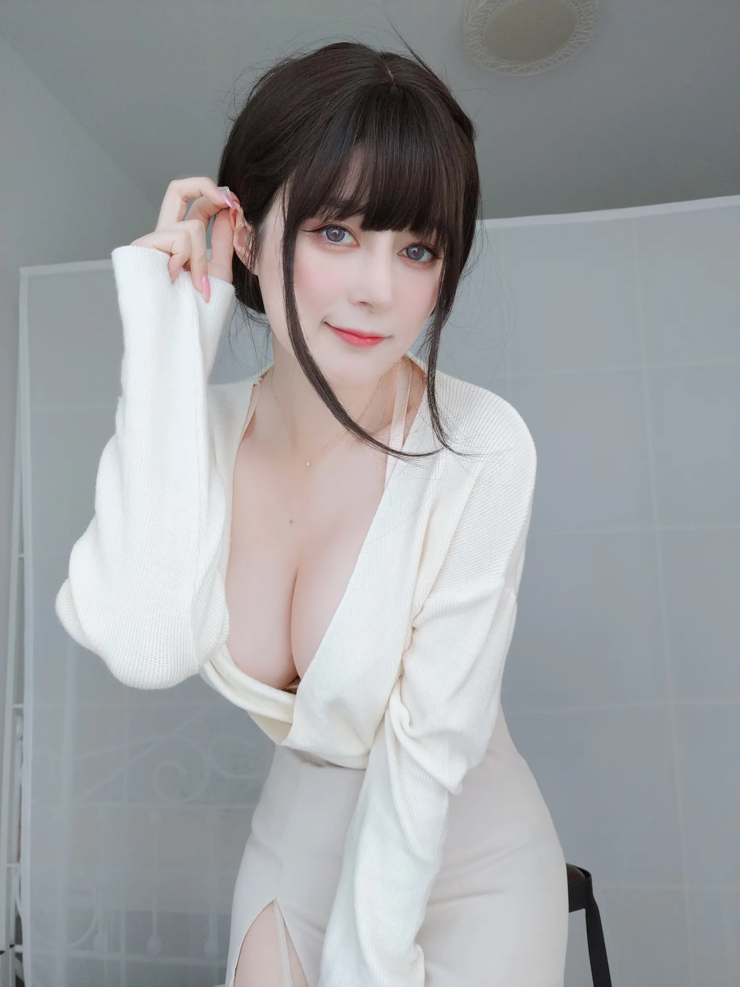 白银 NO.092_010 きょうの着物はえりがちょっと大きい NO.0000