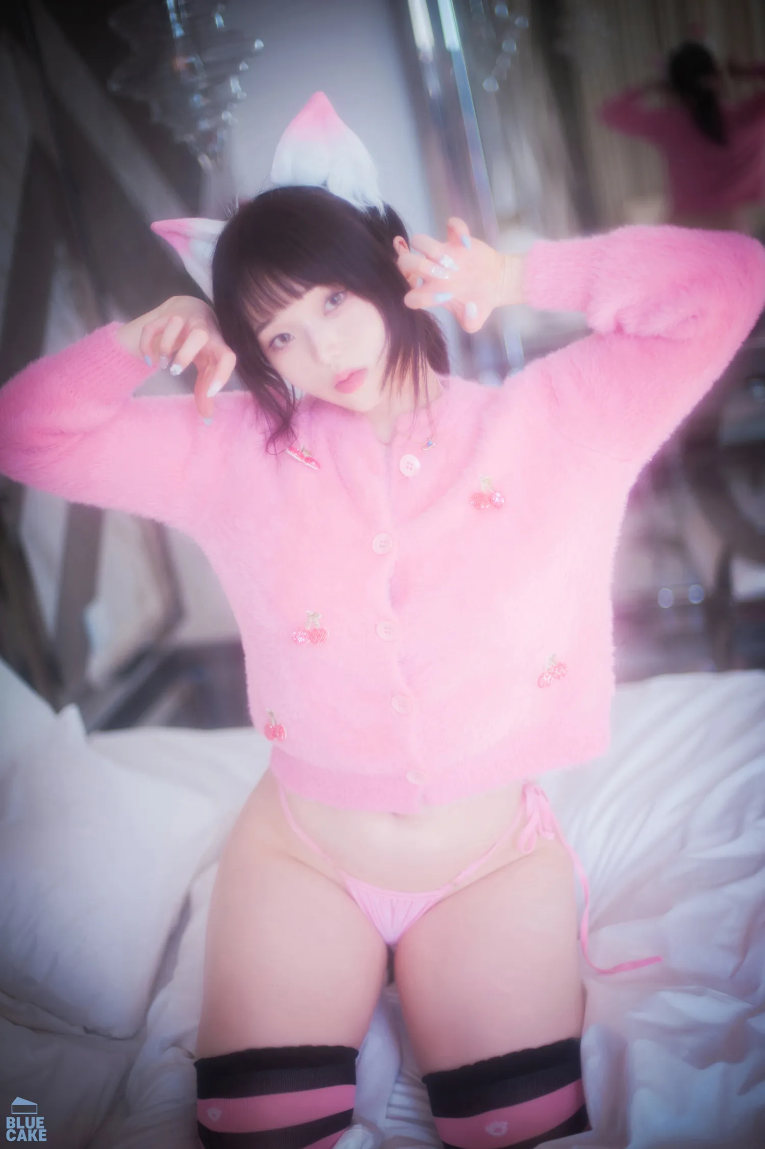 Bambi NO.092 [BLUECAKE] Naughty Cats Pink & Mint RED NO.0000