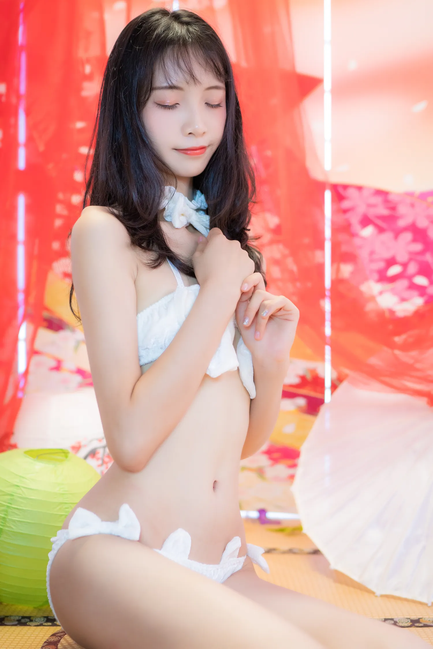 西瓜少女 NO.009 日系棚拍白猫咪内衣 NO.0000