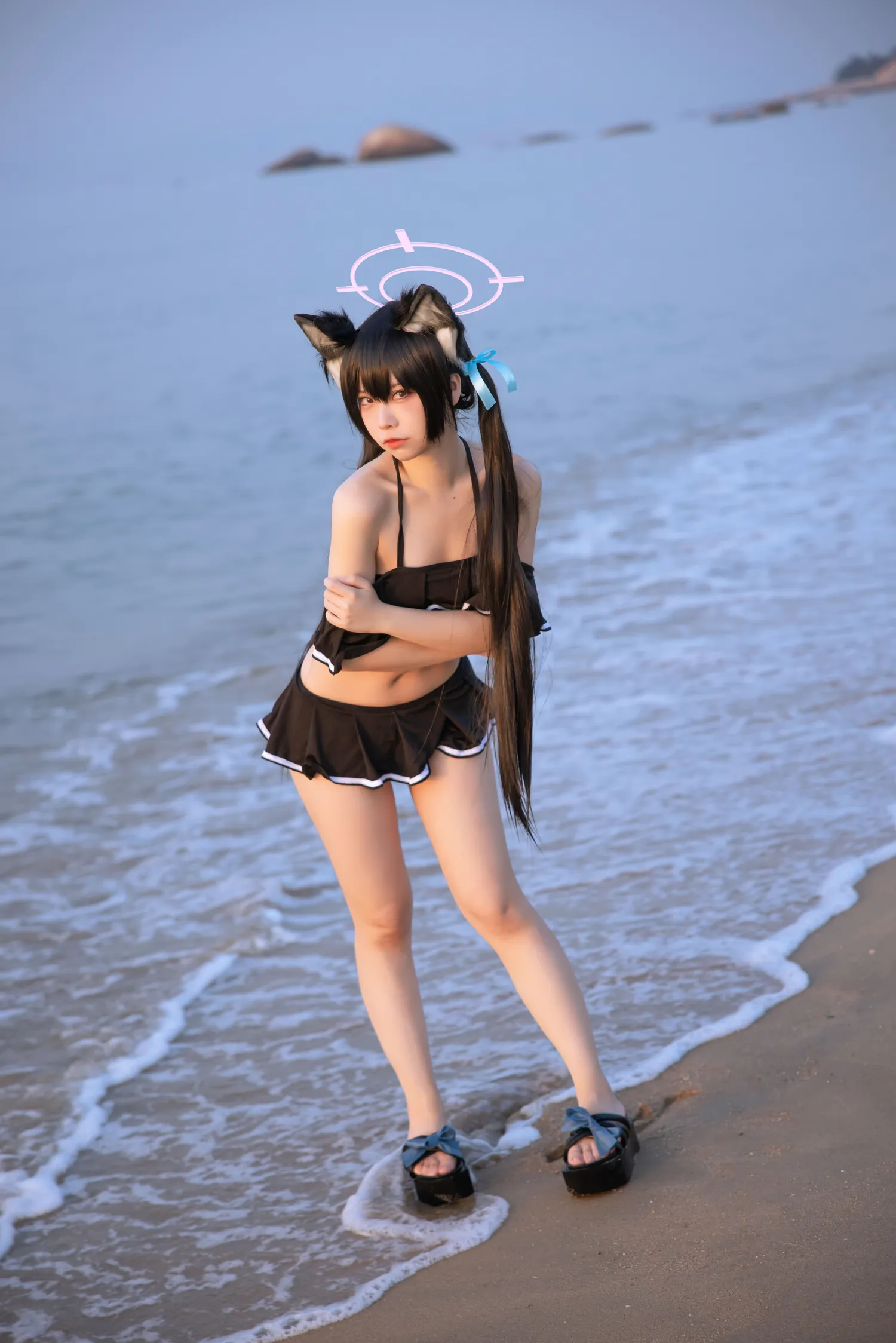 G44不会受伤 NO.080 碧蓝档案 黑見芹香 海边泳装 NO.0000