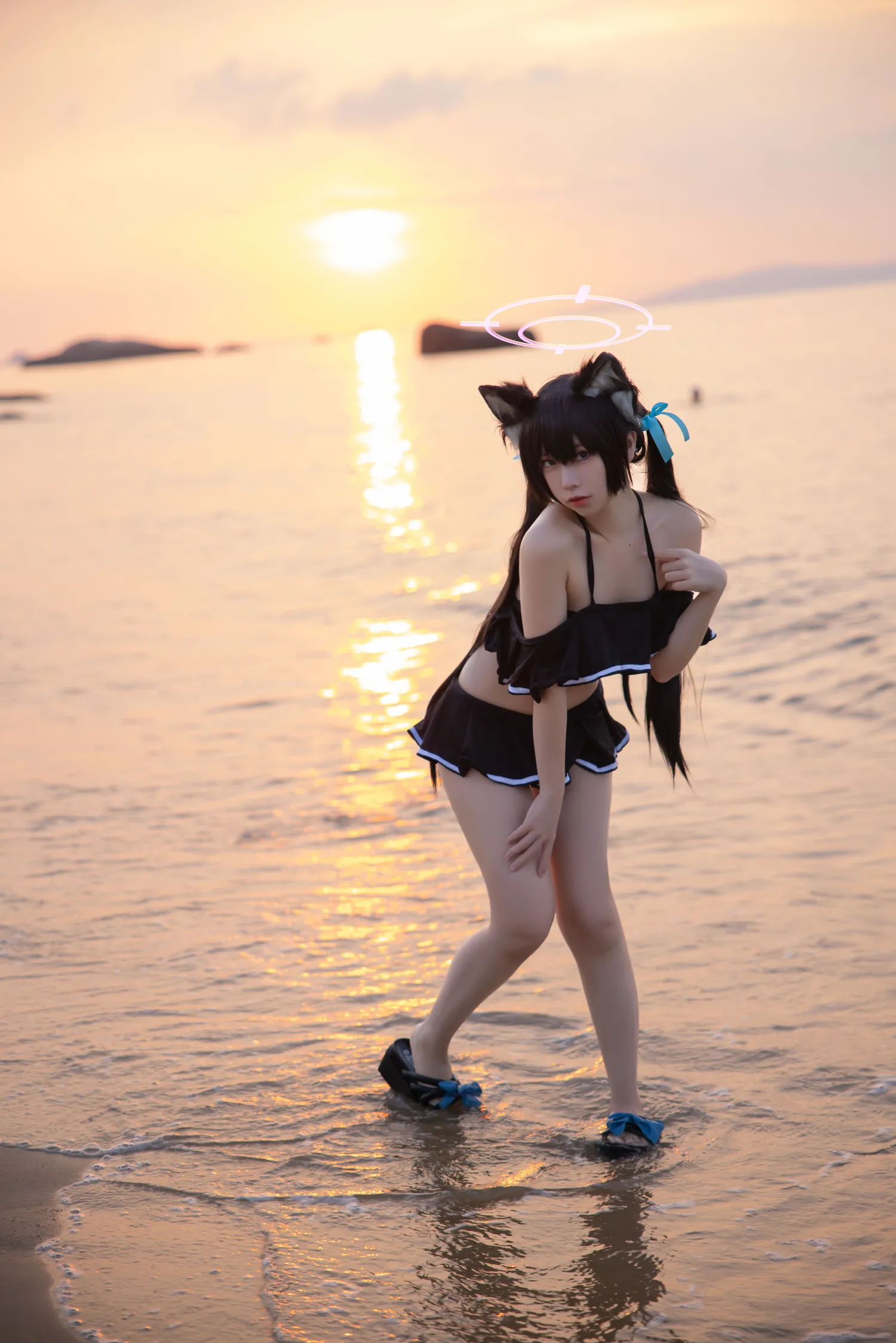 G44不会受伤 NO.080 碧蓝档案 黑見芹香 海边泳装 NO.0000