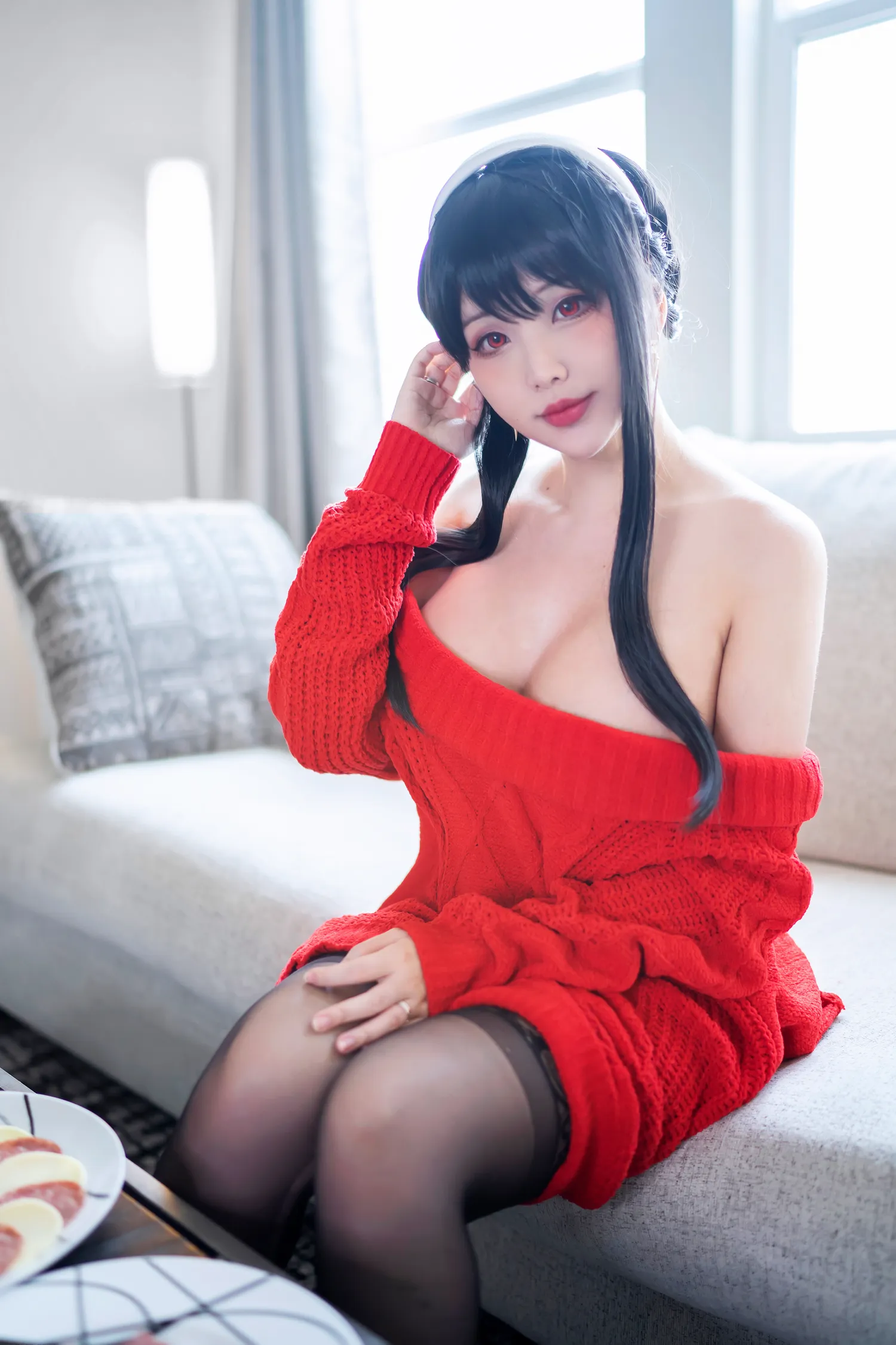 Hana Bunny NO.140 Yor Forger Red Sweater NO.0000