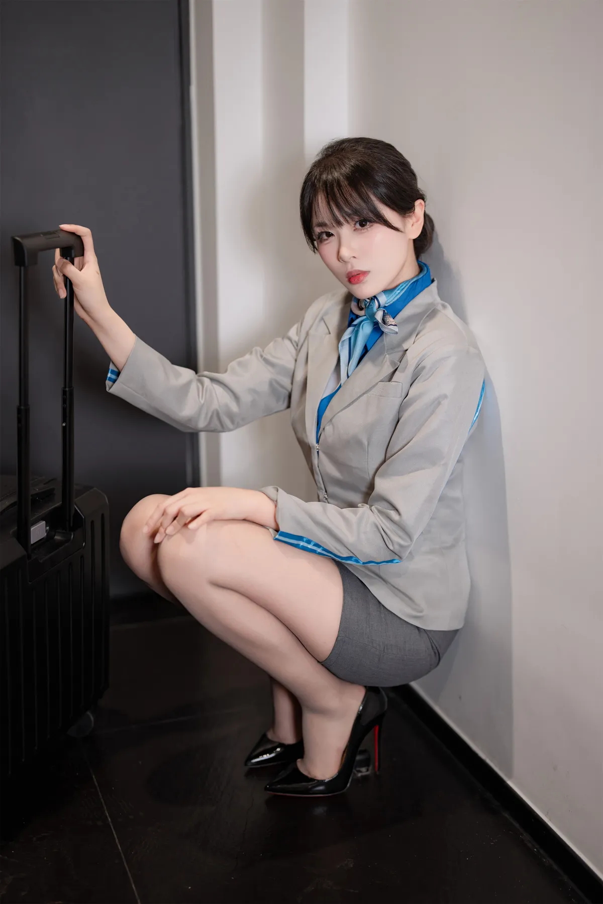 轩萧学姐 NO.079_003 空姐室内灰丝 NO.0000