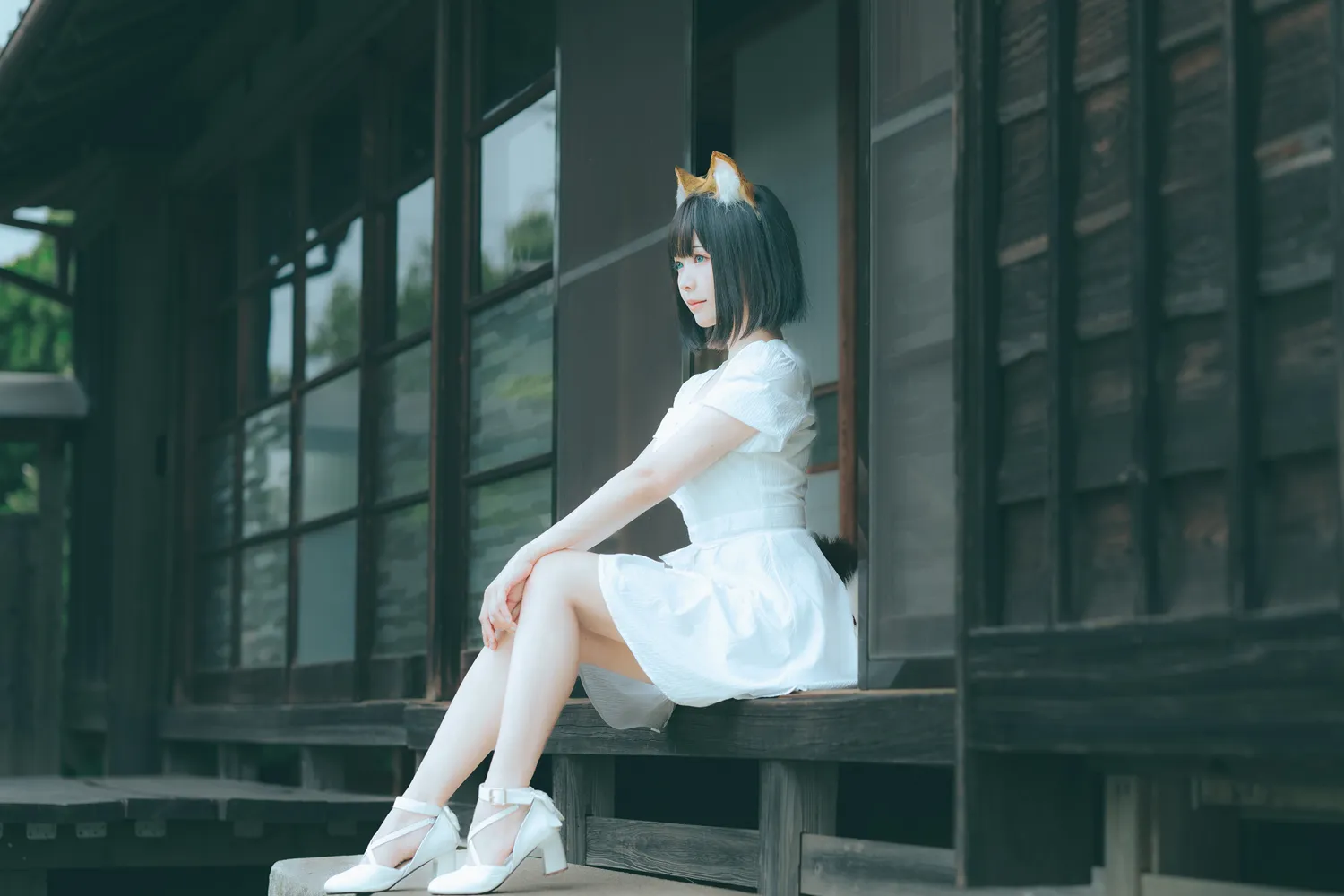 ElyEE子 NO.106_002 白洋裝狐少女 NO.0000