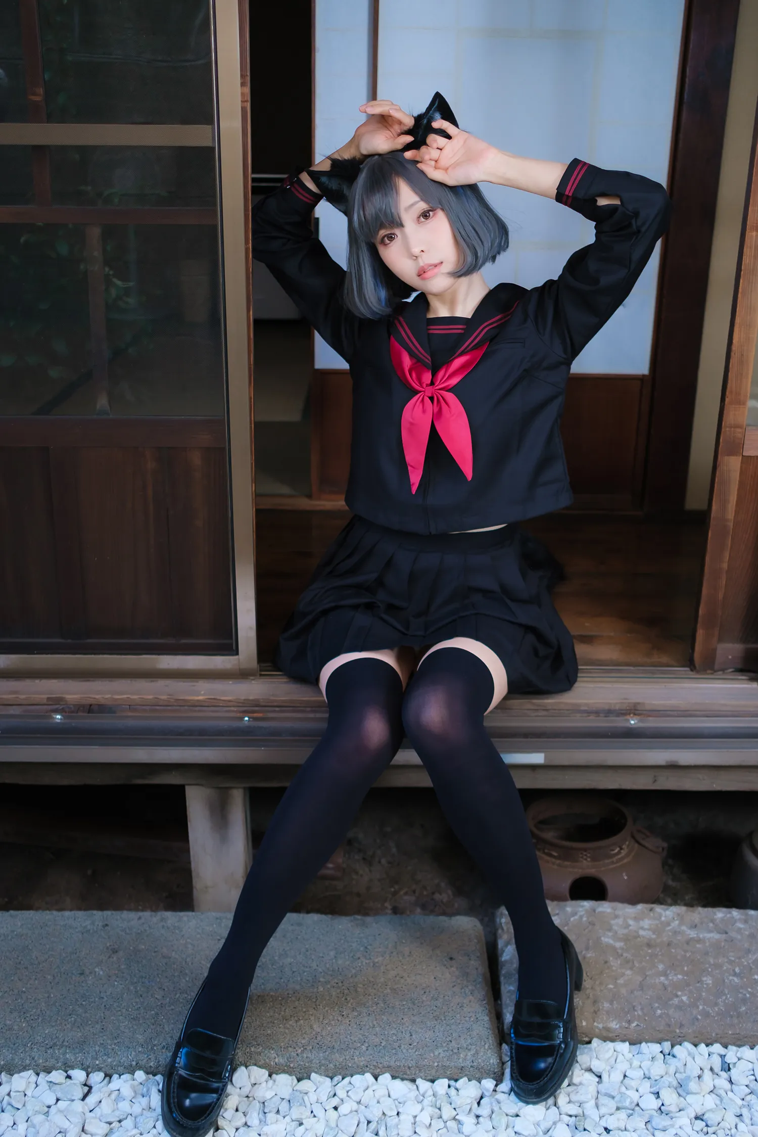 ElyEE子 NO.121_003 緣廊黑貓 NO.0000