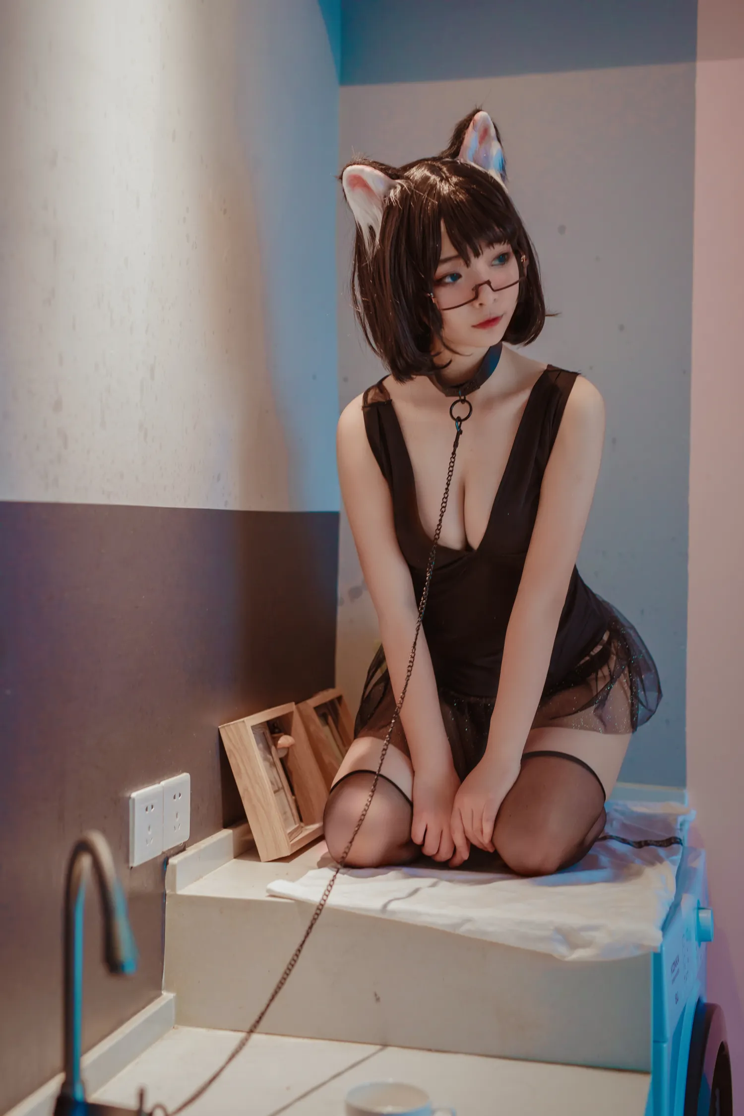 Yuuhui玉汇 NO.001 猫猫头黑裙子 NO.0000