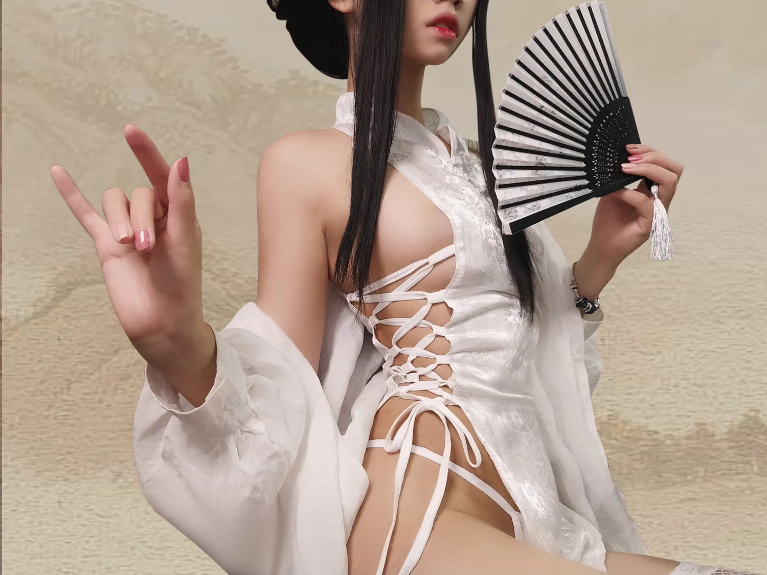 猫君君 NO.001 绑带旗袍 NO.0000