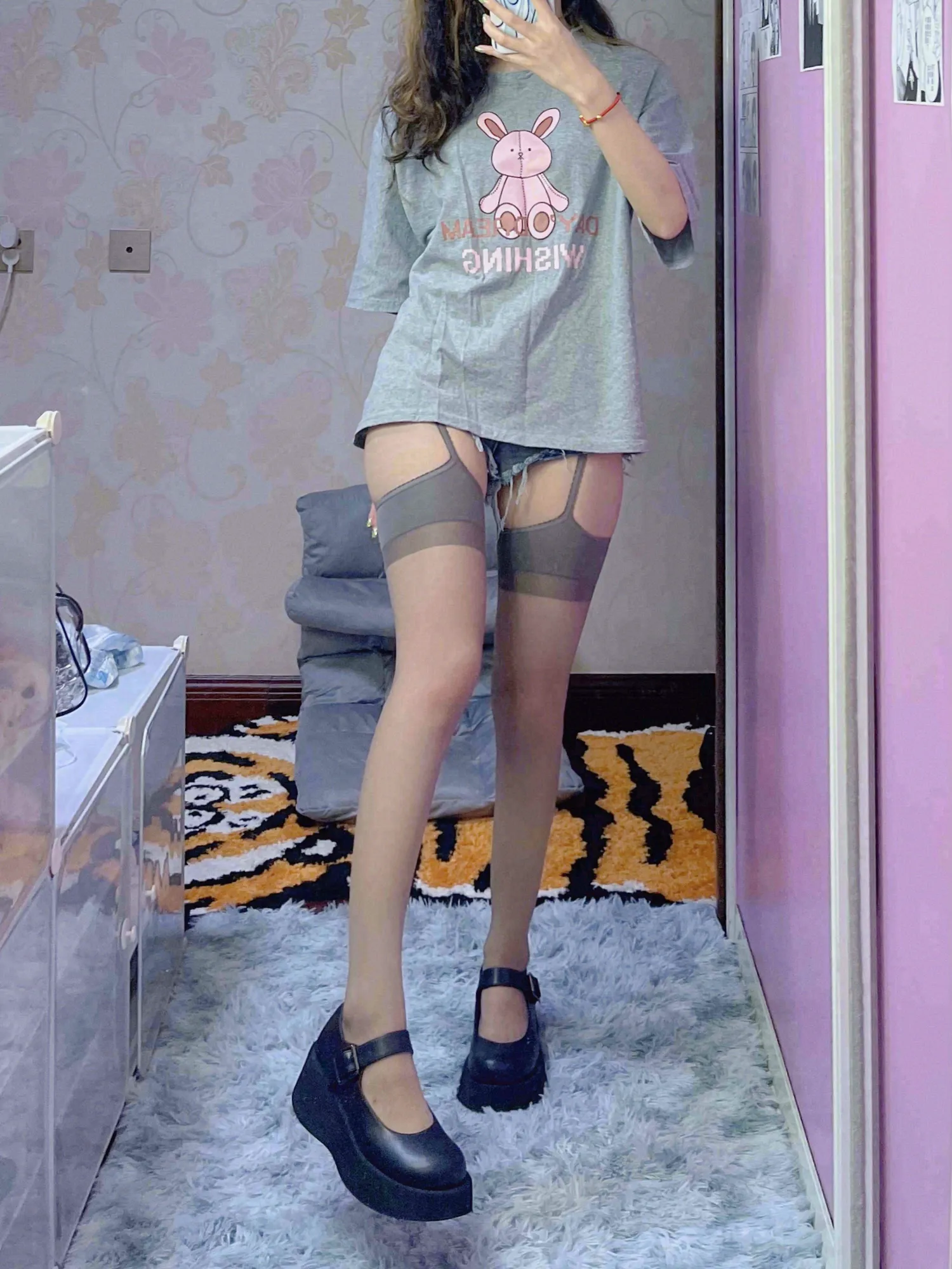 KETTOE NO.005 灰丝吊带 NO.0000