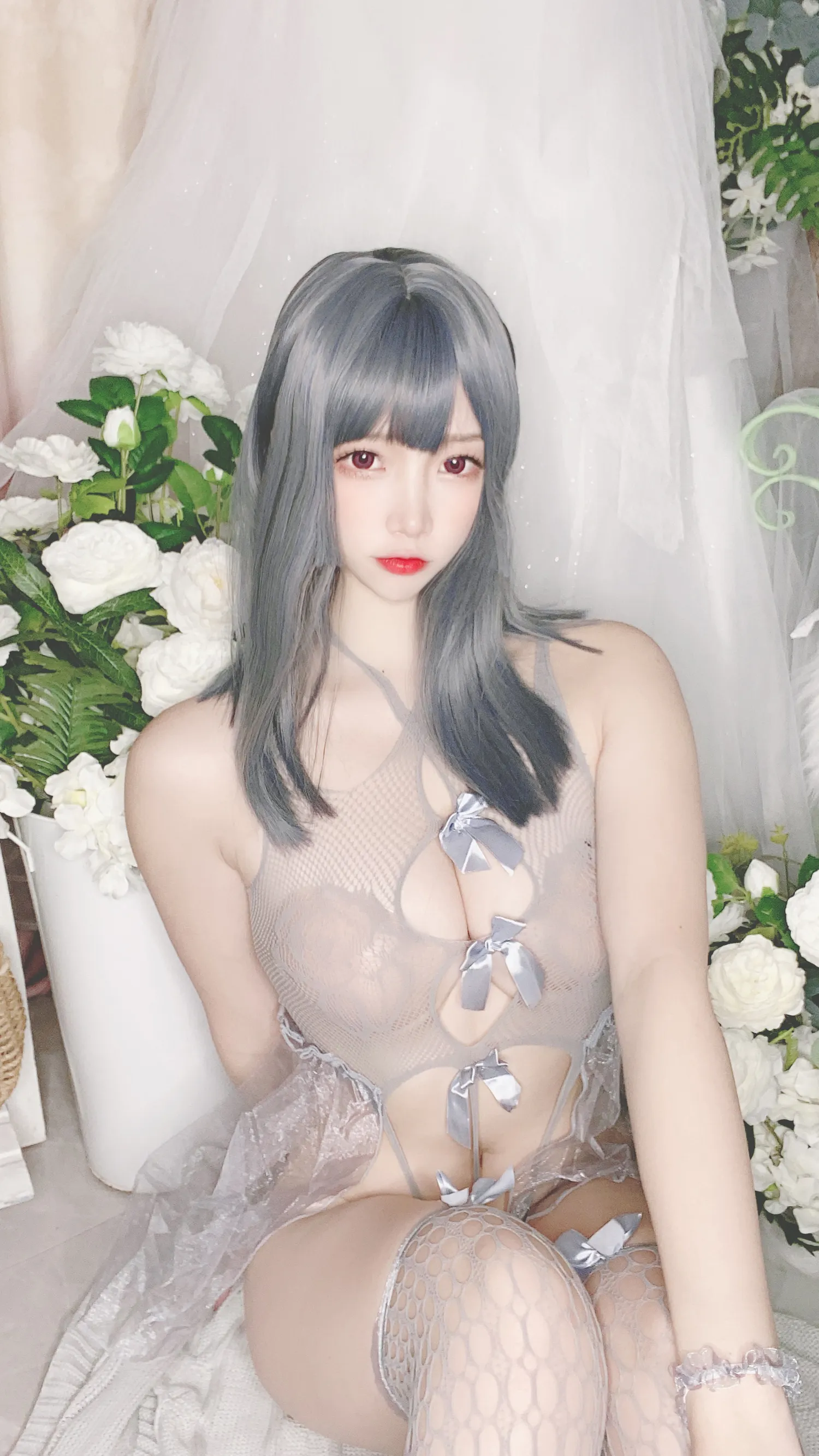 二佐Nisa NO.082 私房自拍蓝色网状比基尼 NO.0000