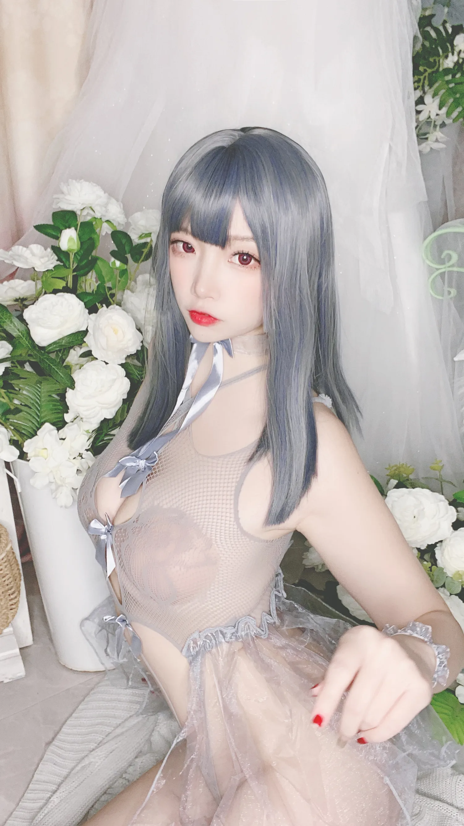 二佐Nisa NO.082 私房自拍蓝色网状比基尼 NO.0000