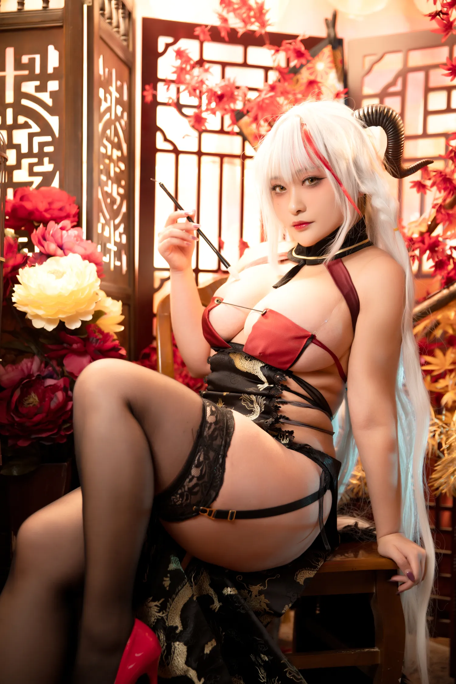 洛璃 NO.044 埃吉尔旗袍 金龙腾祥云 NO.0000