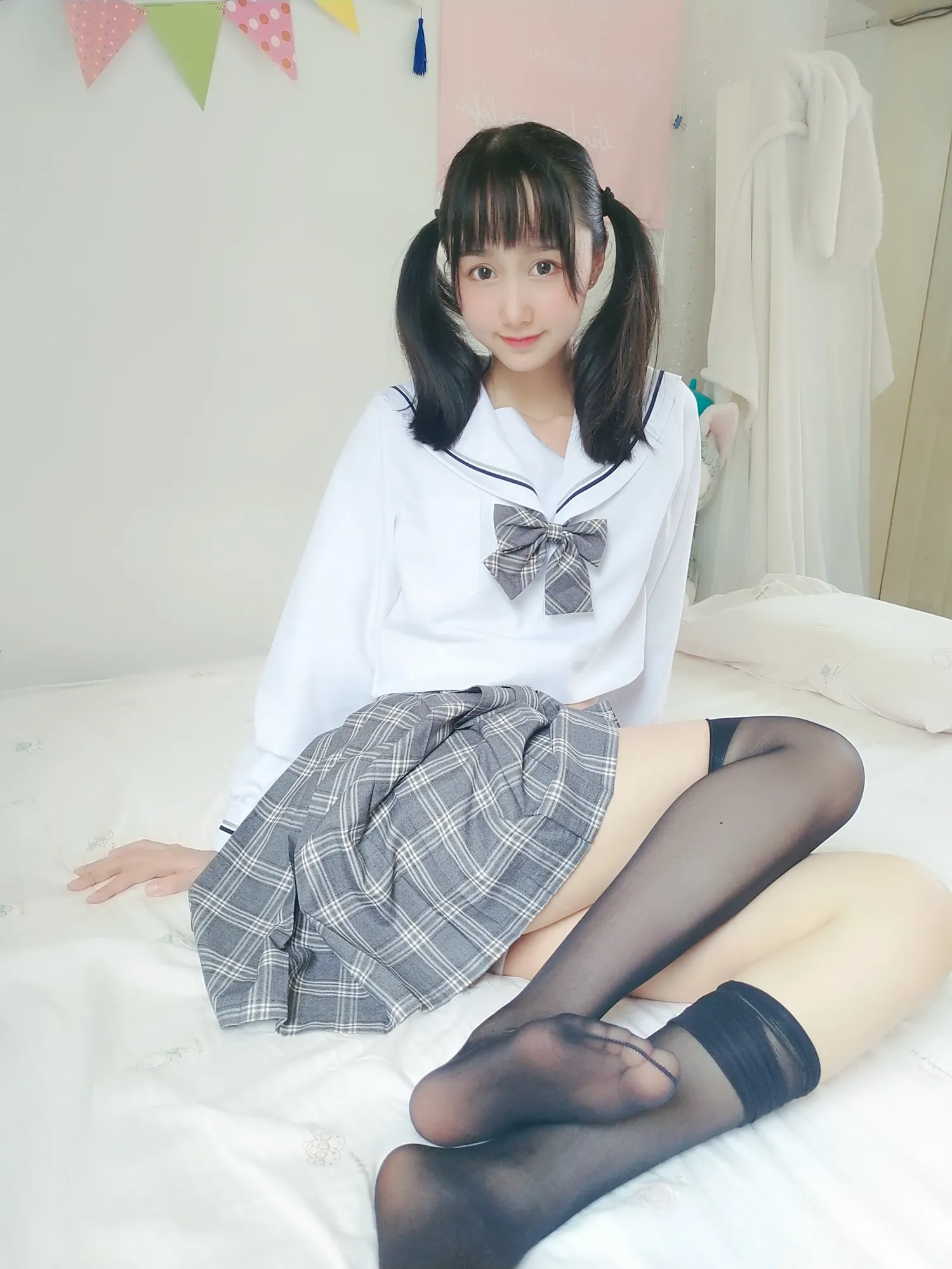 木绵绵 NO.052 灰格子jk NO.0000