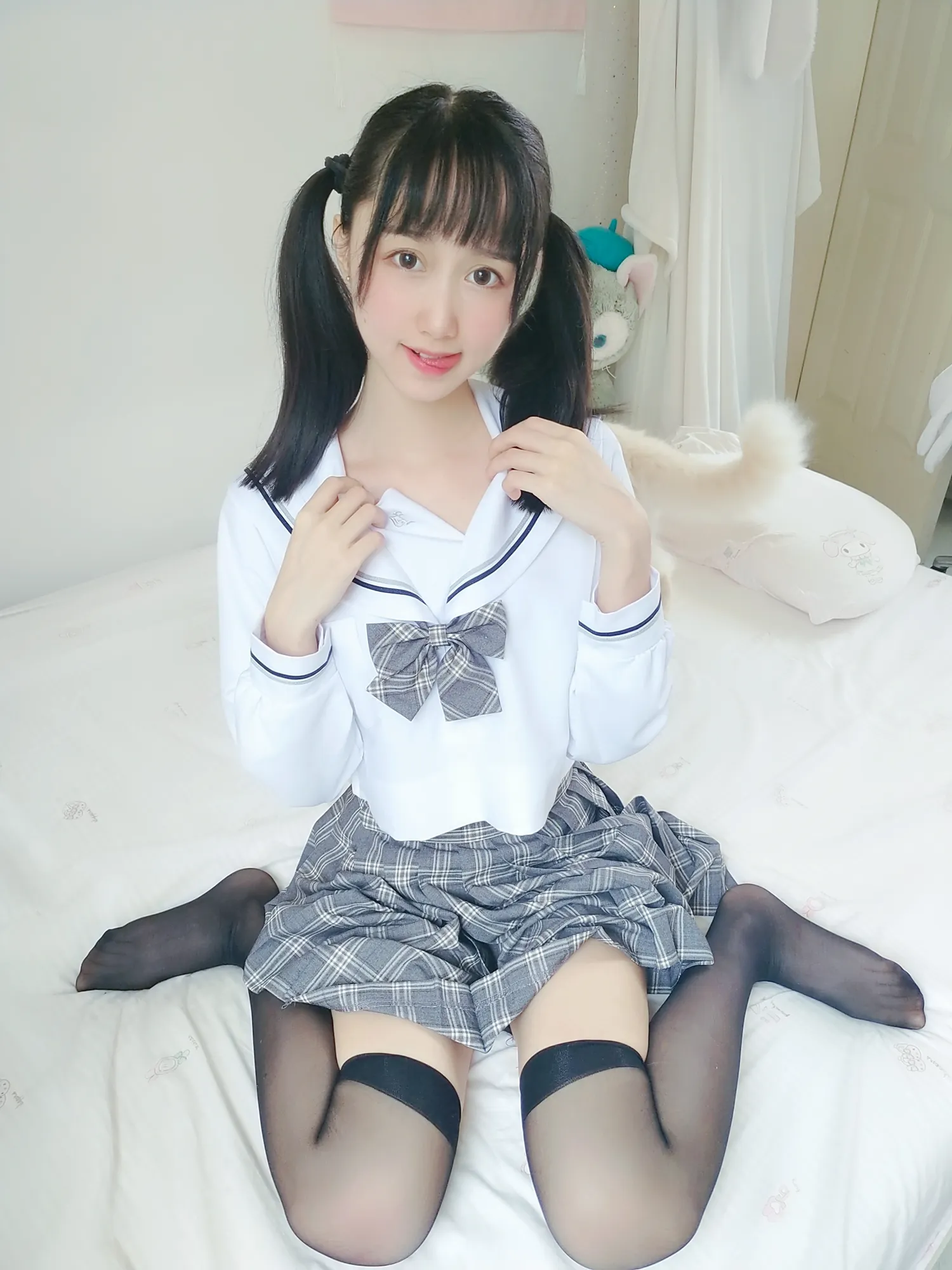 木绵绵 NO.052 灰格子jk NO.0000