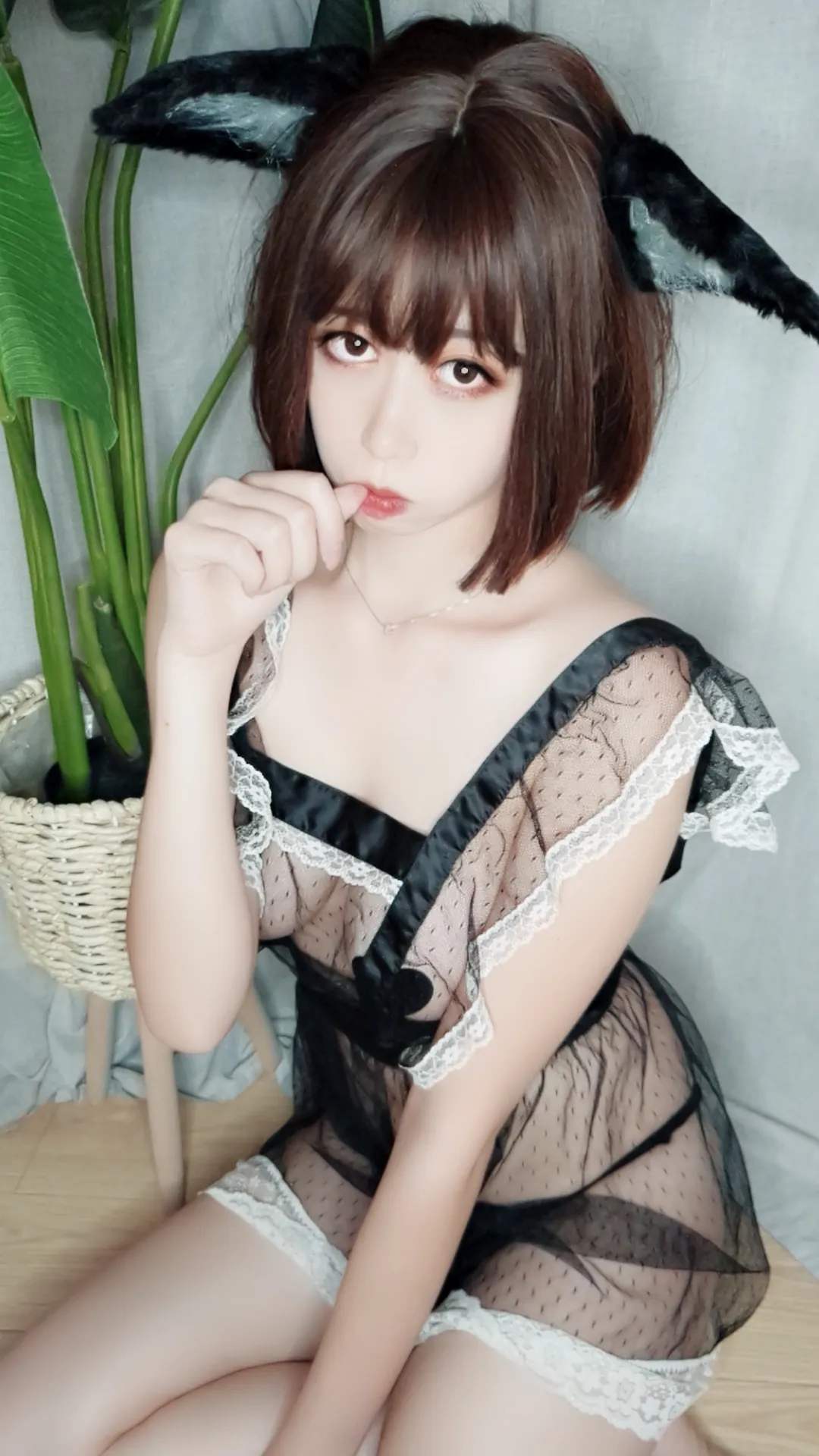 奈汐酱 NO.001_003 猫耳透明睡衣 NO.0000