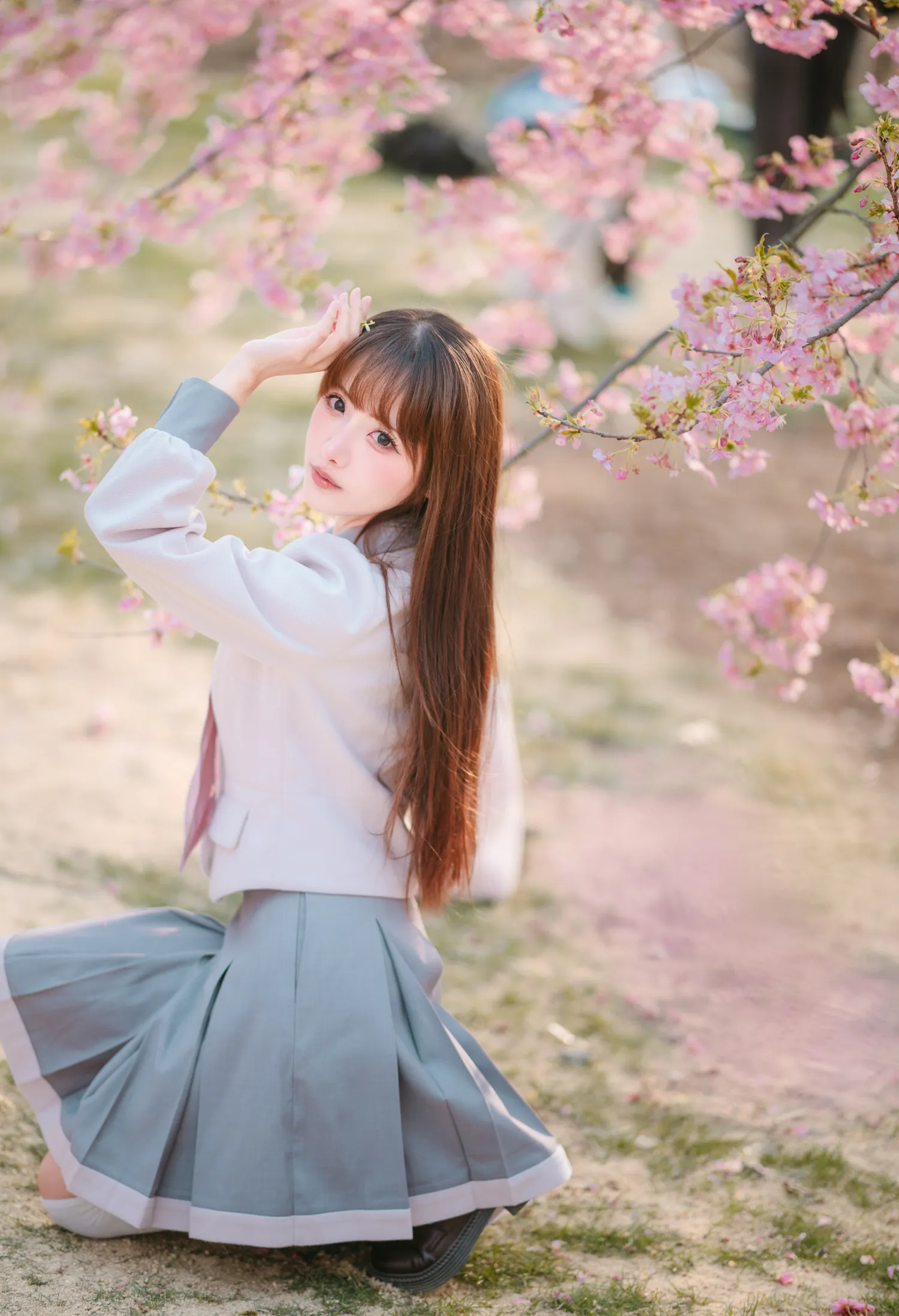 紫氯氯 NO.003 樱花下的JK少女 NO.0000