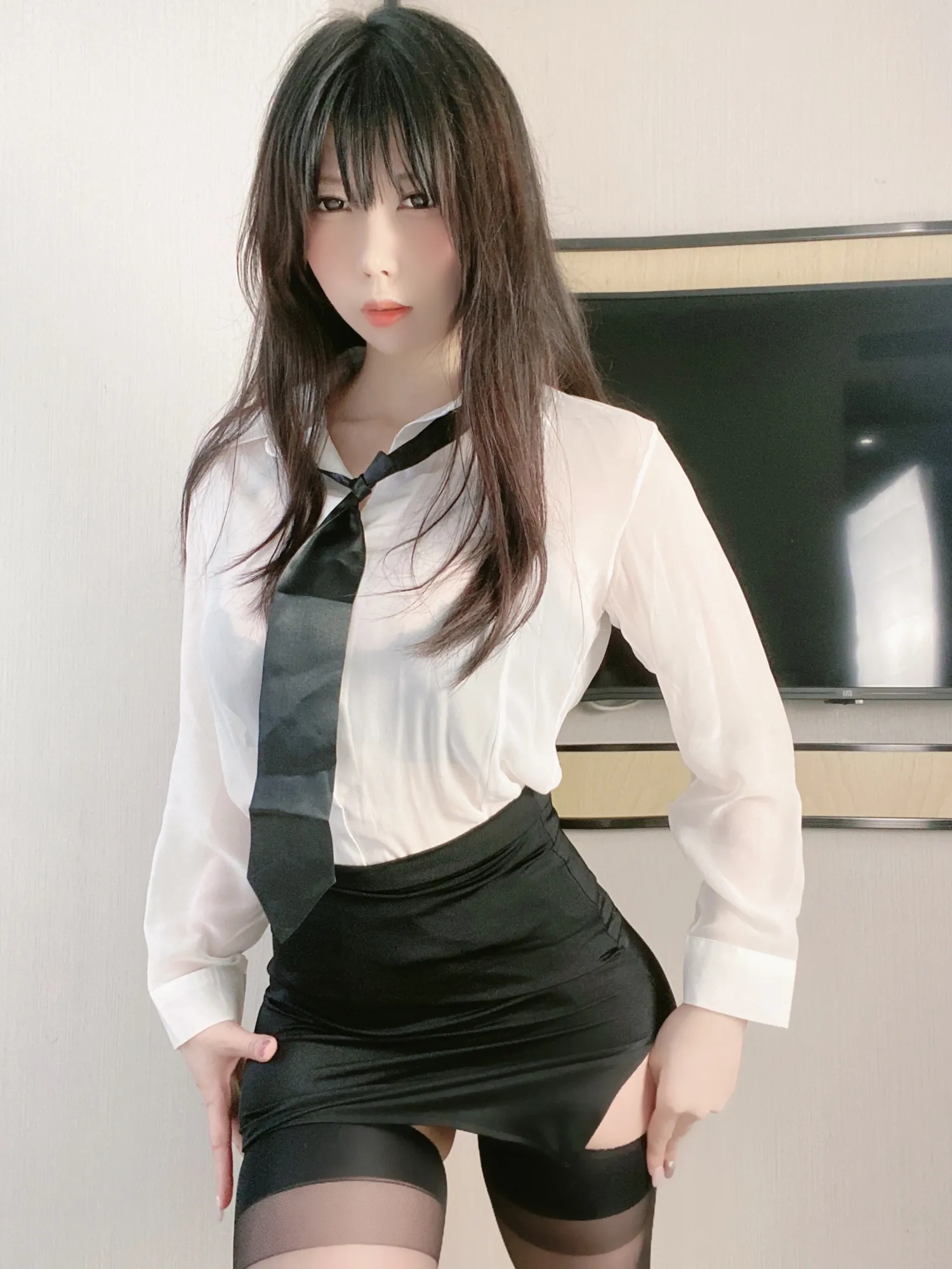 鹿野希035_013 セクシーな白いシャツ① NO.0000
