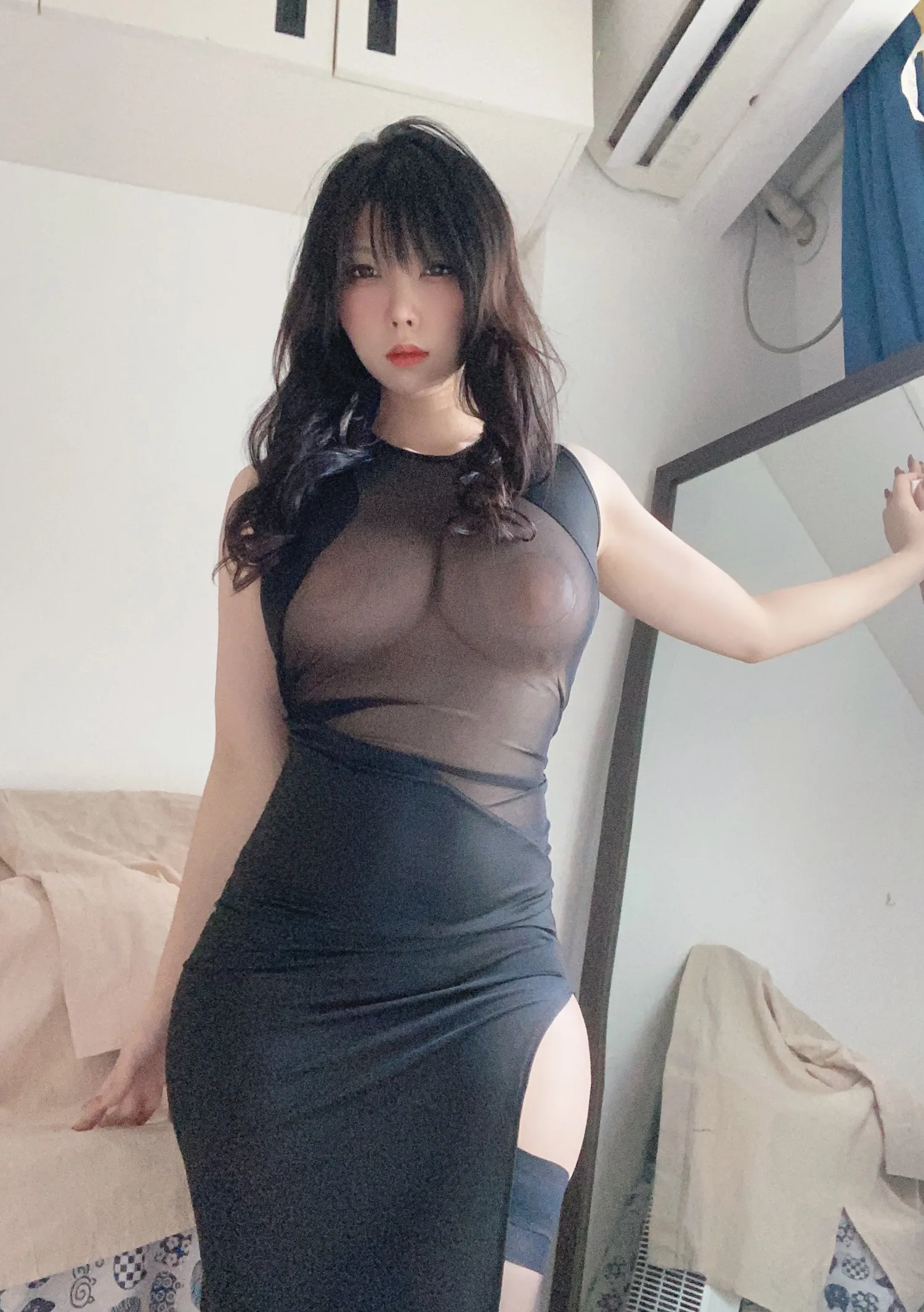 鹿野希041_017 黒いロングドレスのお姉さん NO.0000