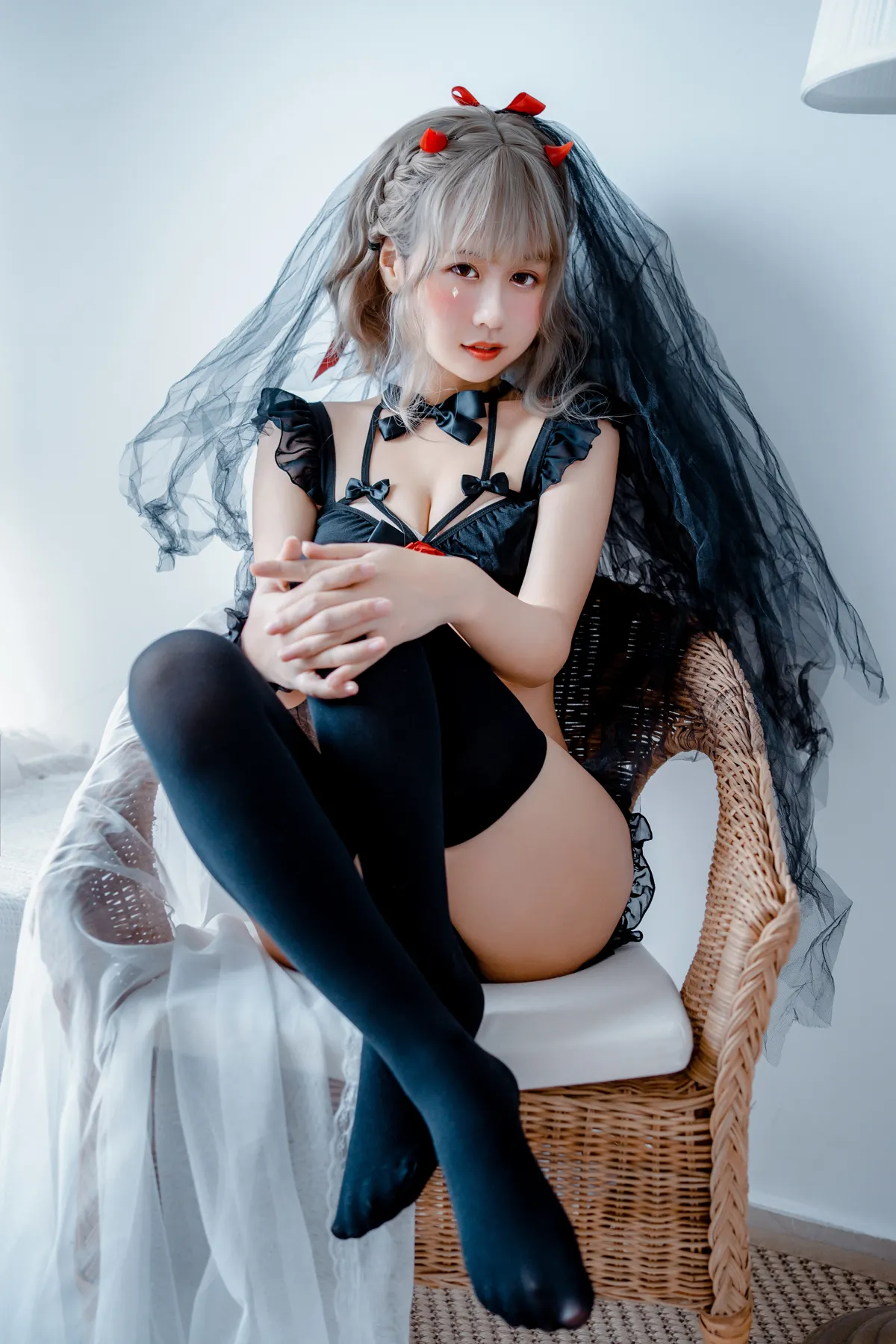 萌芽儿 NO.055 黑婚纱 玫瑰内衣 NO.0000
