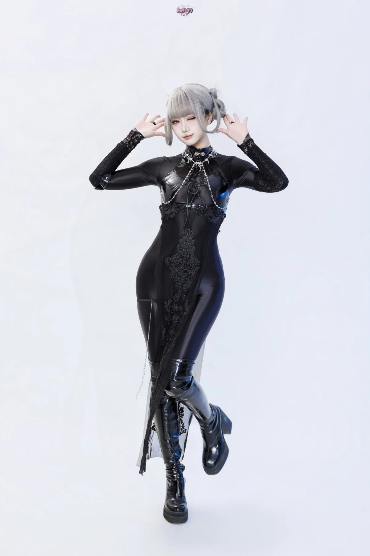 柒柒要乖哦 NO.075 黑靡烟旗袍 NO.0000