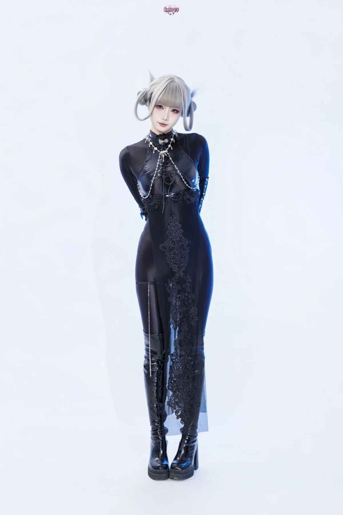 柒柒要乖哦 NO.075 黑靡烟旗袍 NO.0000