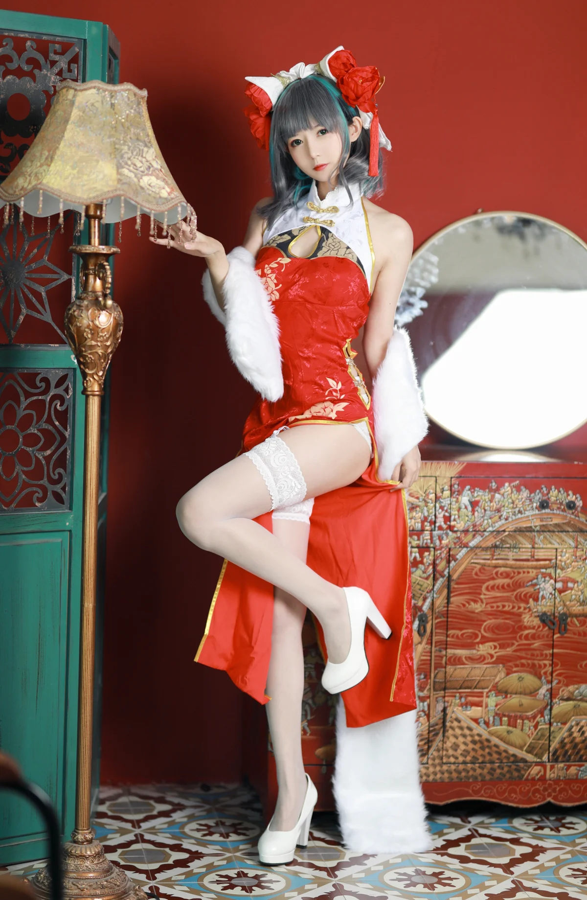 51酱 NO.018 碧蓝航线 柴郡新春旗袍 NO.0000