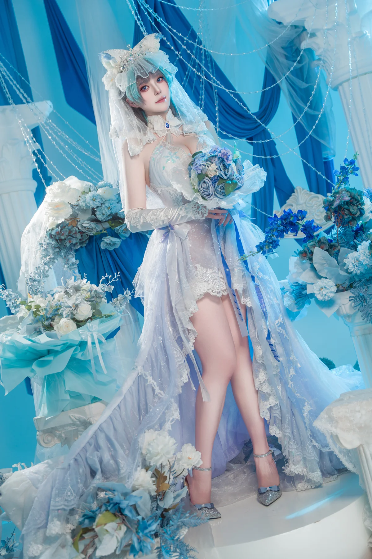 Natsuko夏夏子 NO.090 碧蓝航线 柴郡婚纱 NO.0000