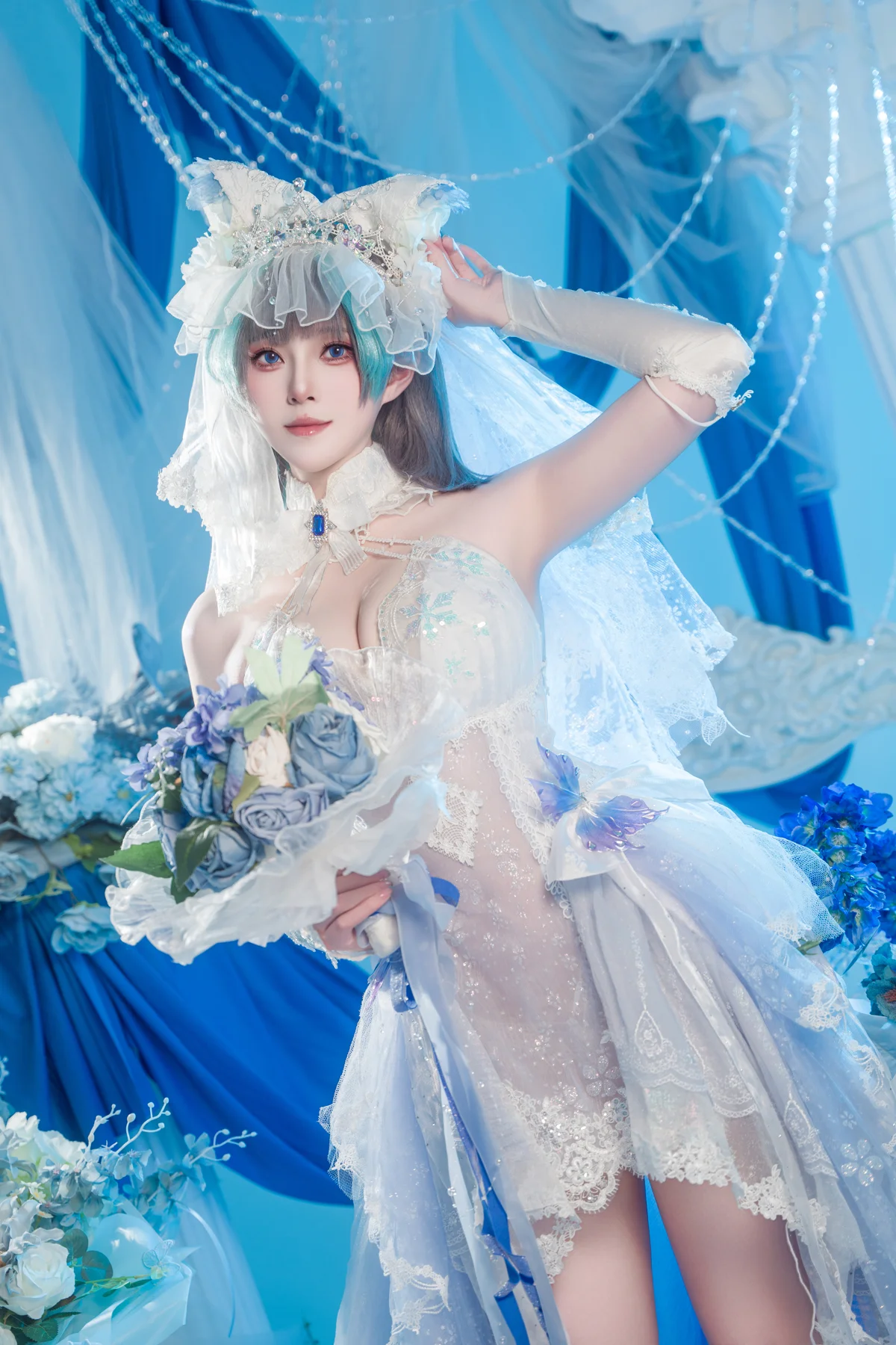 Natsuko夏夏子 NO.090 碧蓝航线 柴郡婚纱 NO.0000